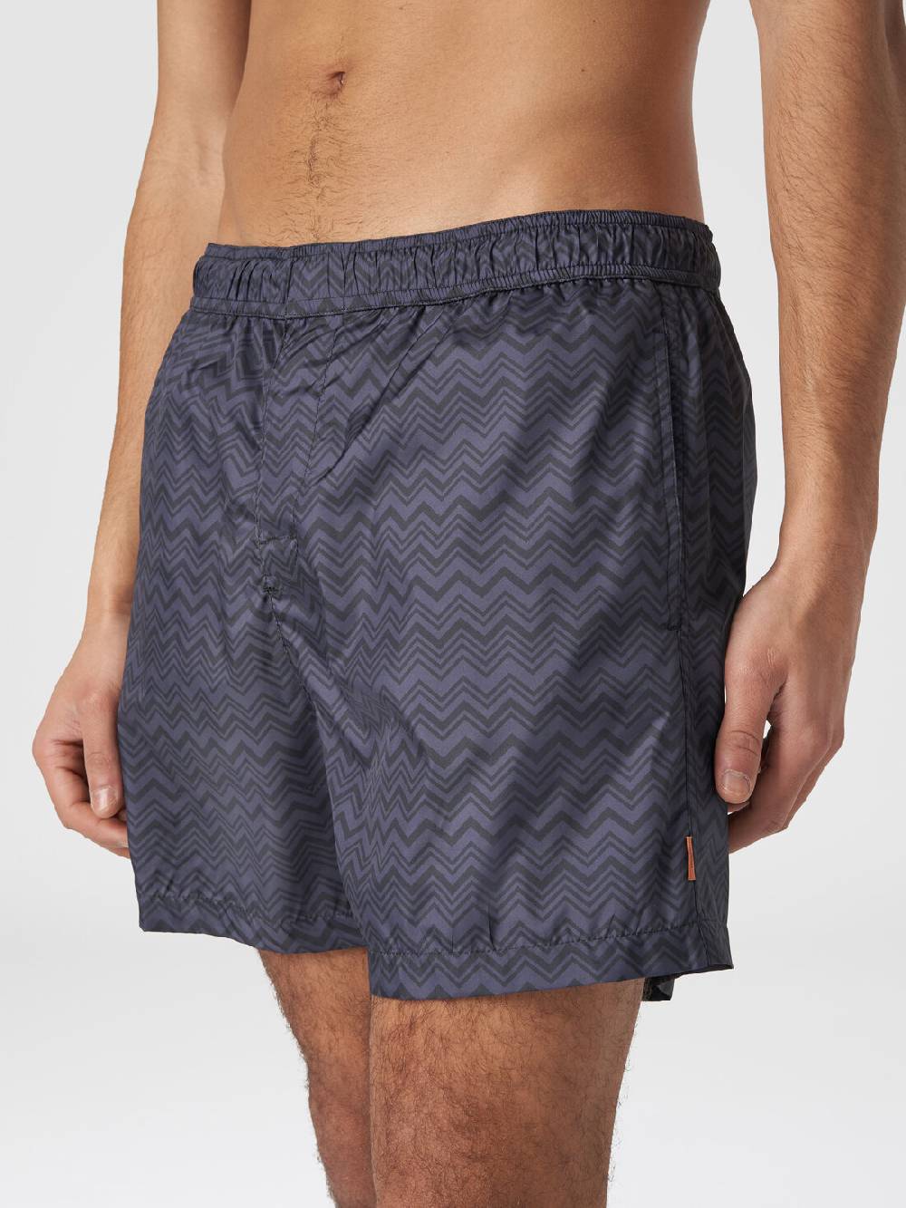 M Missoni Boxer mare con stampa zig zag tonale Consegna Veloce