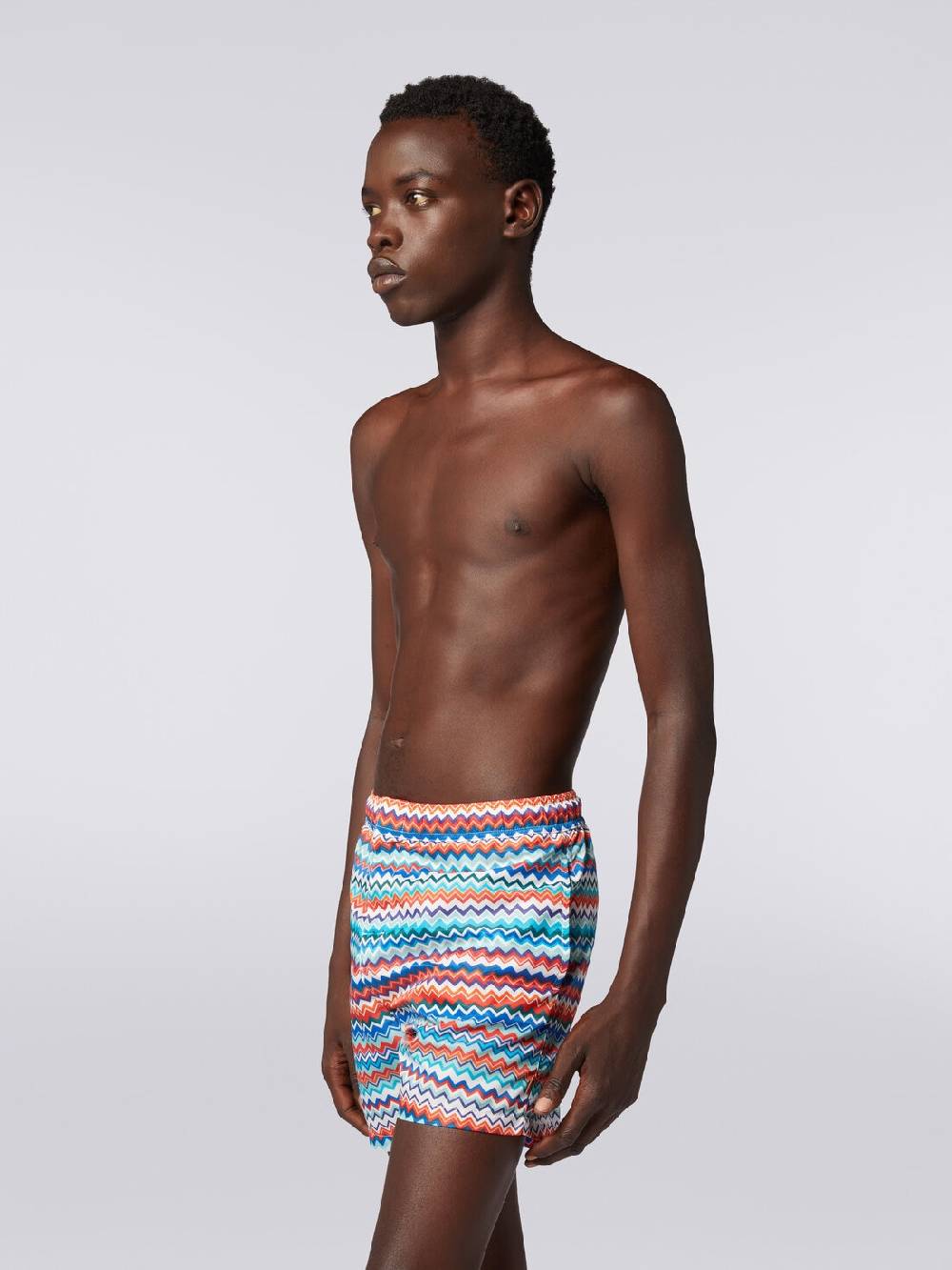 M Missoni Boxer mare in nylon stampa zig zag Fino Al -60%