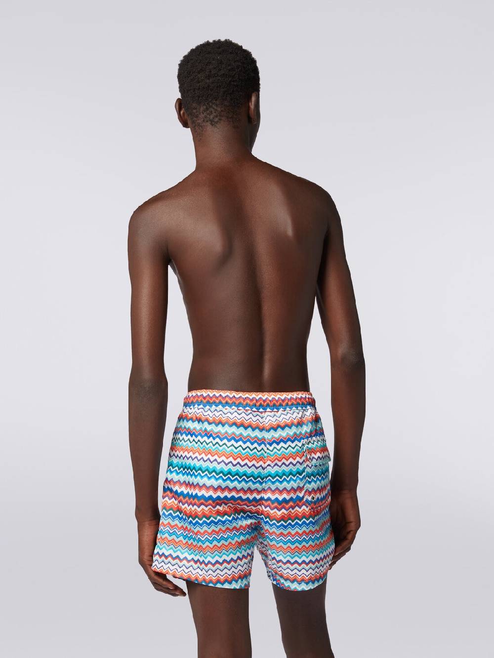 M Missoni Boxer mare in nylon stampa zig zag Fino Al -60%