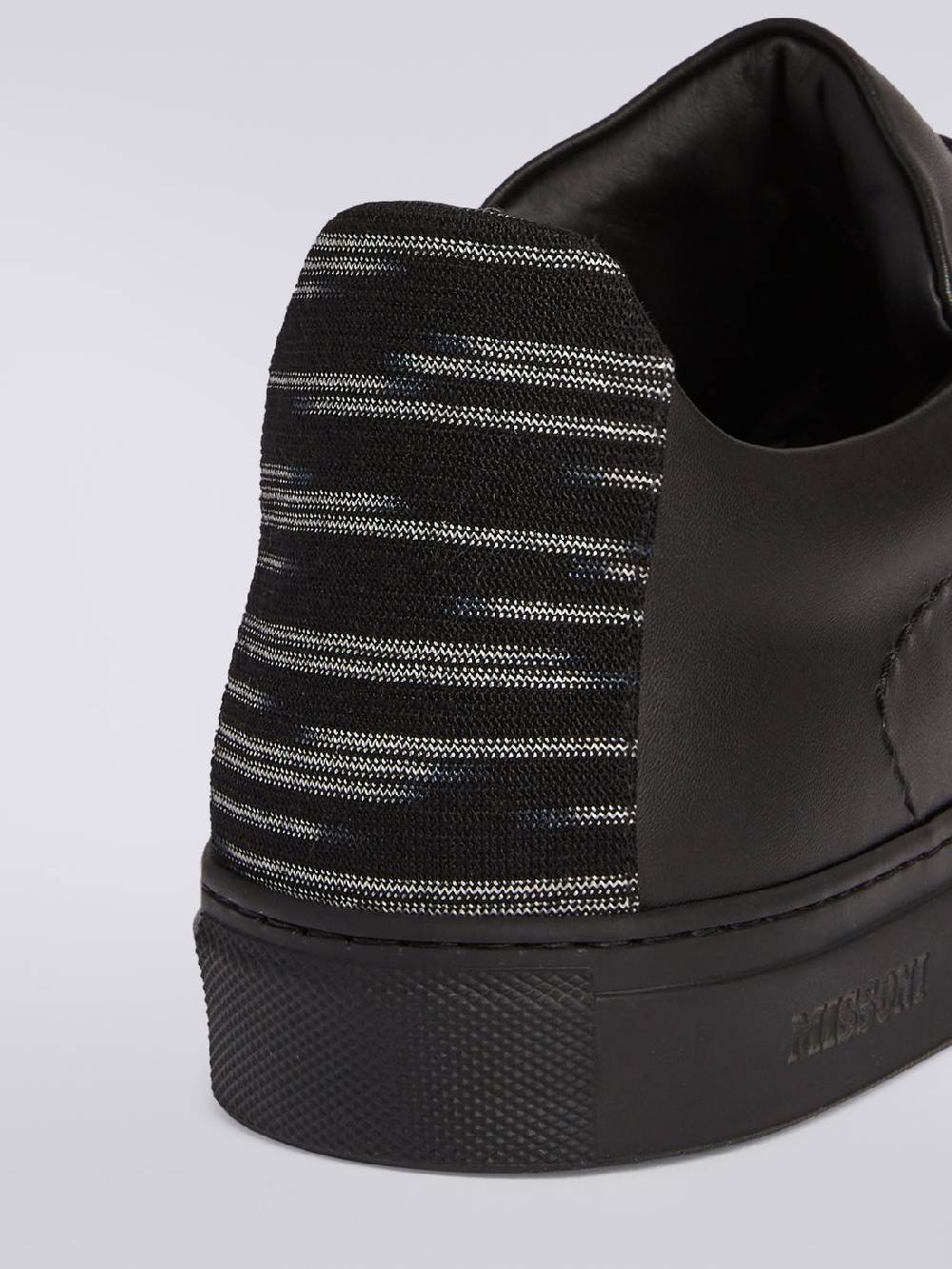 M Missoni Sneakers in pelle con inserto fiammato Moda