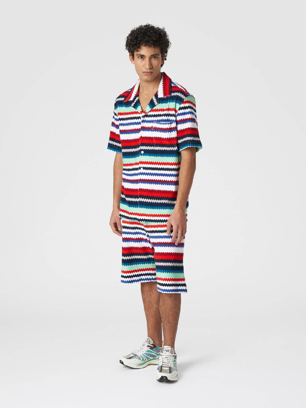 M Missoni Shorts in spugna stampa zig zag Saldi