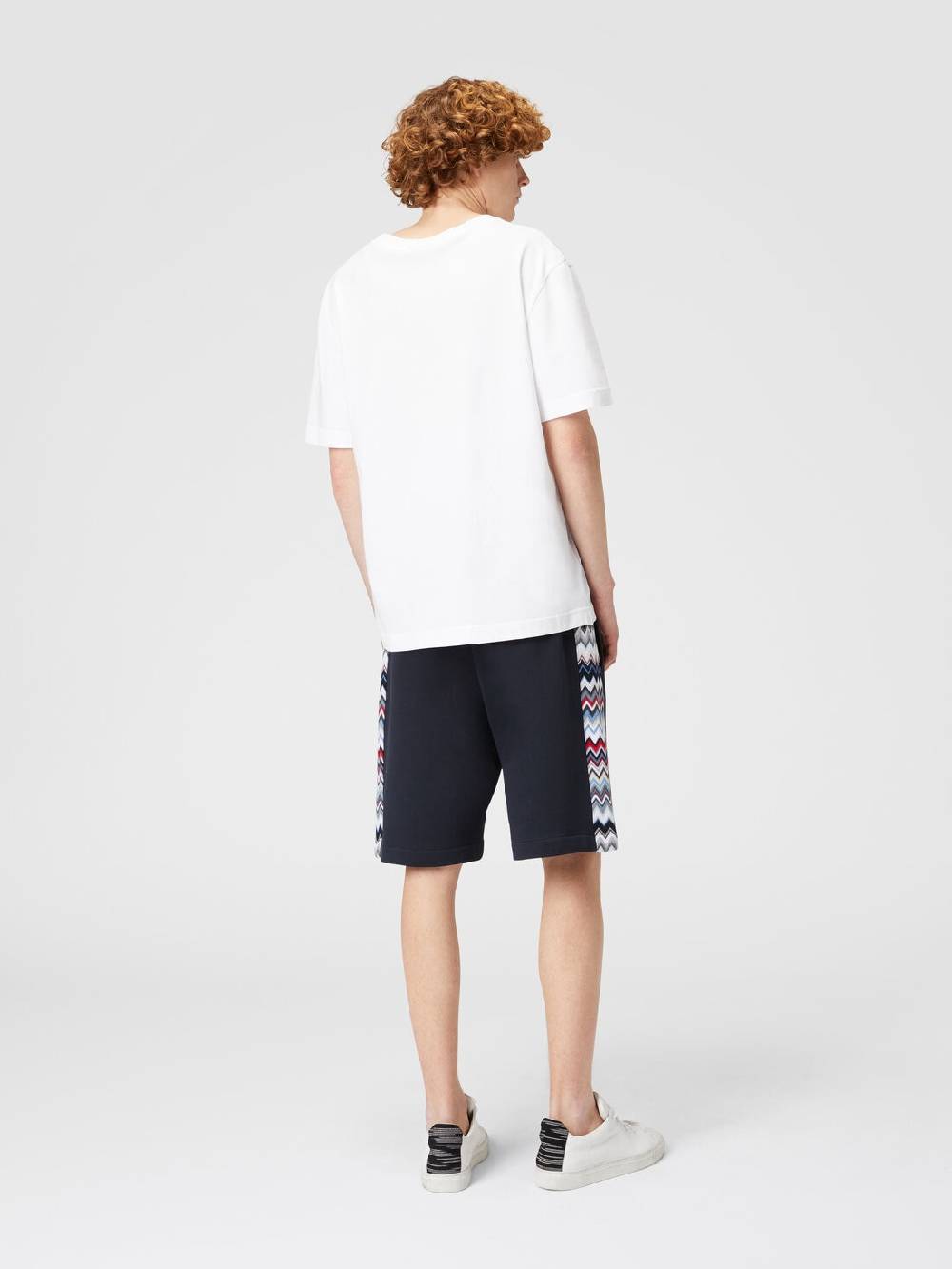 M Missoni Shorts in cotone con inserti chevron Offerte