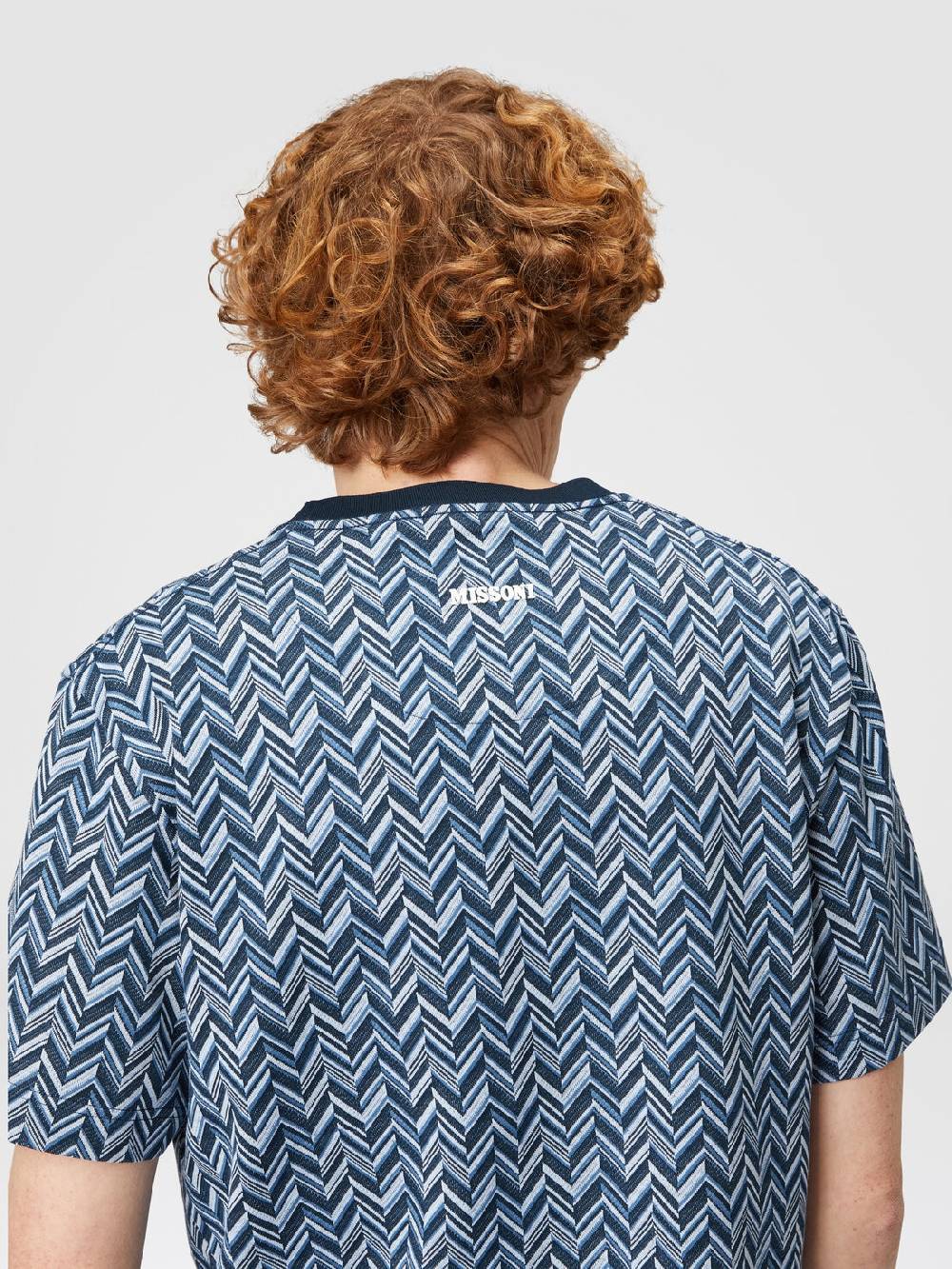 M Missoni T-shirt in jersey di cotone jacquard zig zag Hotsell