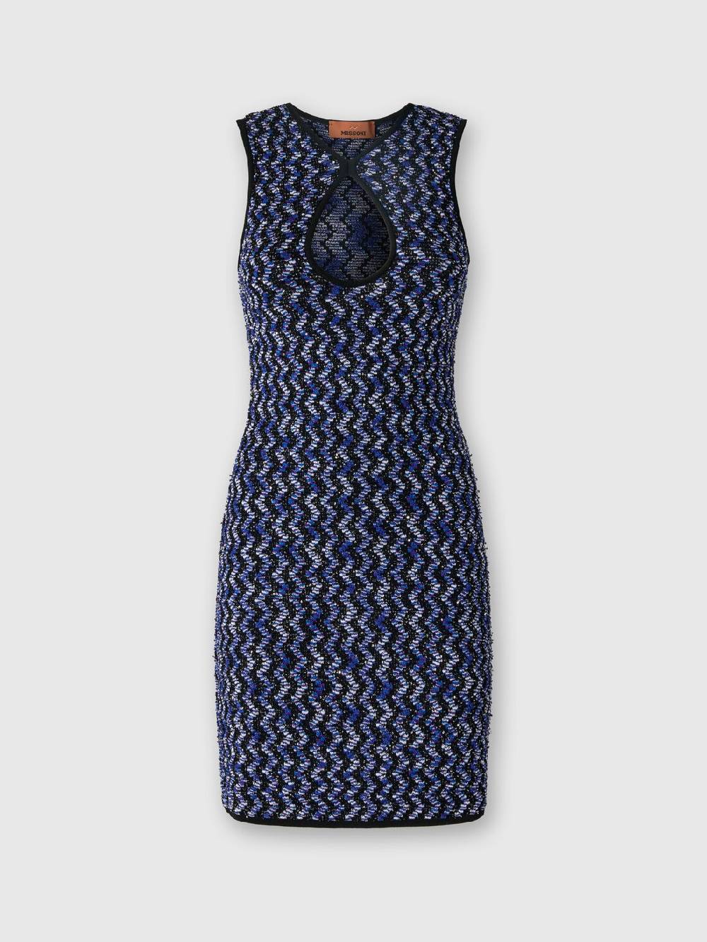M Missoni Mini-abito senza maniche zig zag con paillettes Vendita Calda