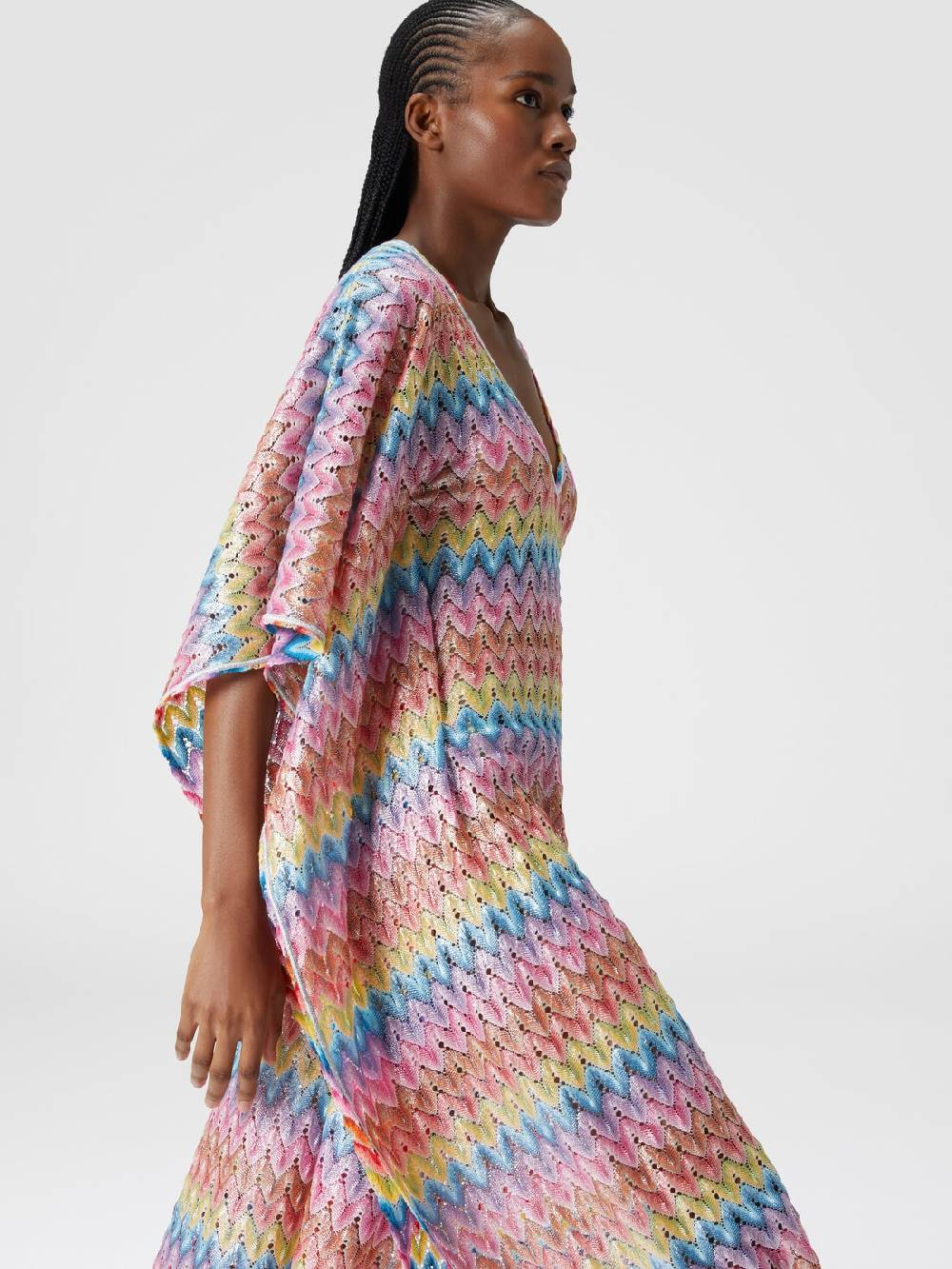 M Missoni Caftano copricostume lungo in pizzo spalmato Saldi Di Fabbrica