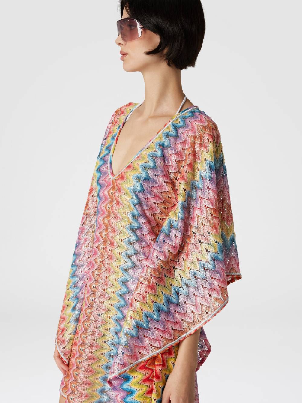 M Missoni Caftano copricostume corto in pizzo spalmato I Più Venduti