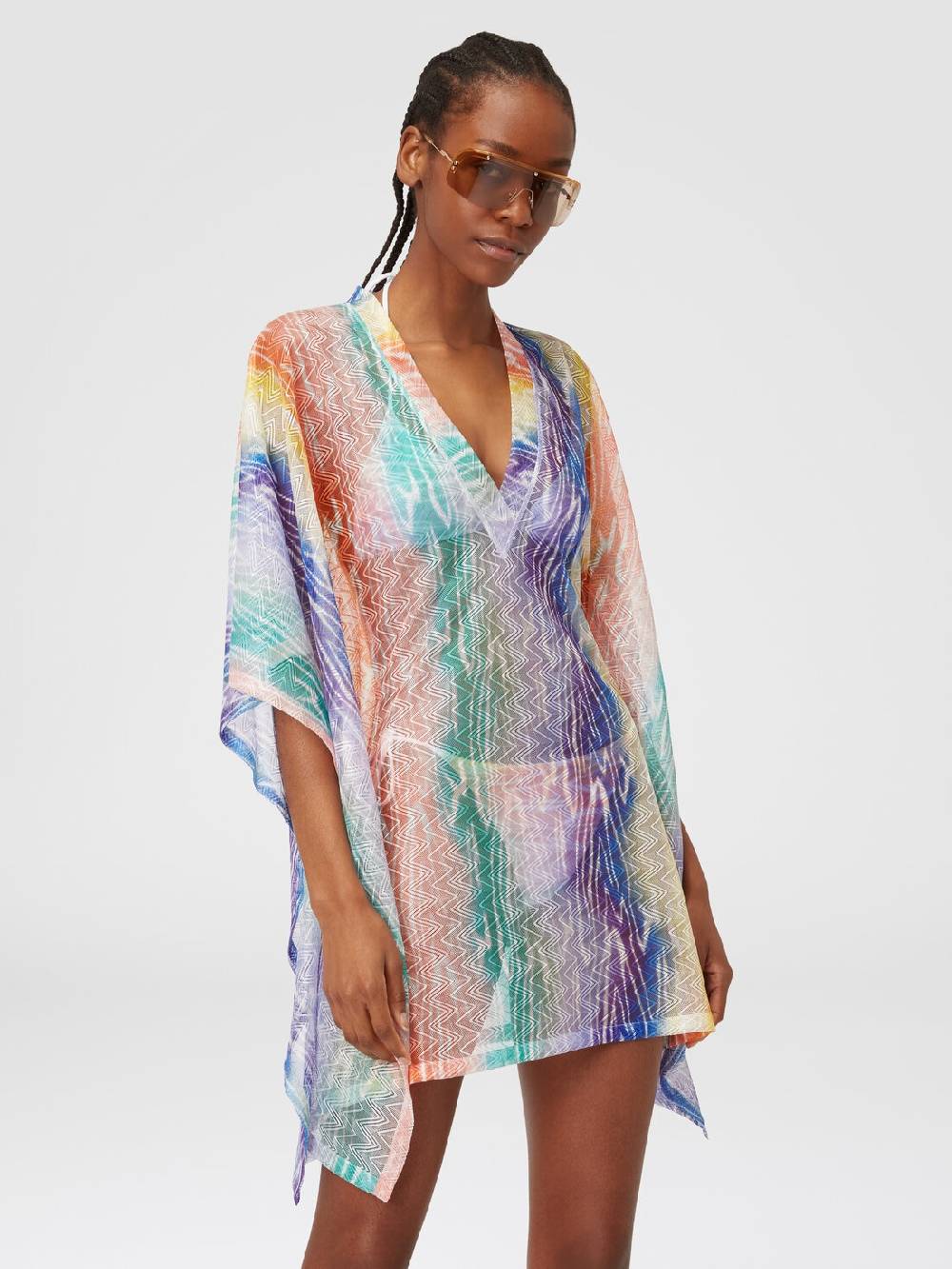 M Missoni Caftano copricostume corto stampa tie-dye Moda