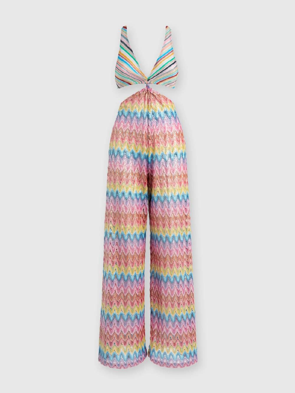M Missoni Tuta patchwork in misto cotone con dettagli cut out 2025