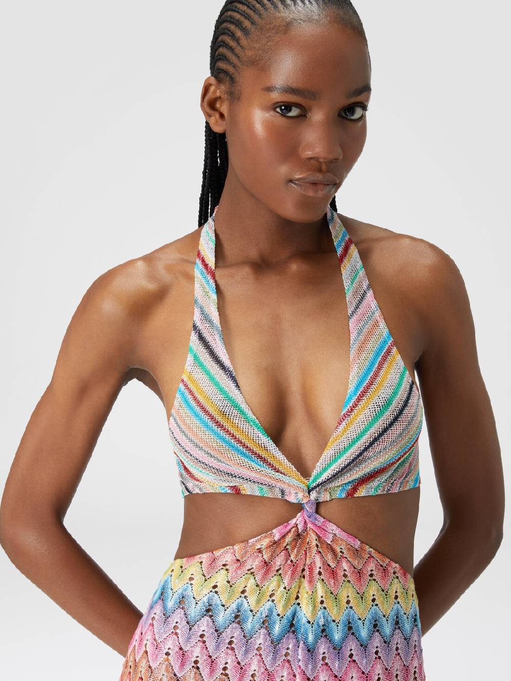 M Missoni Tuta patchwork in misto cotone con dettagli cut out 2025