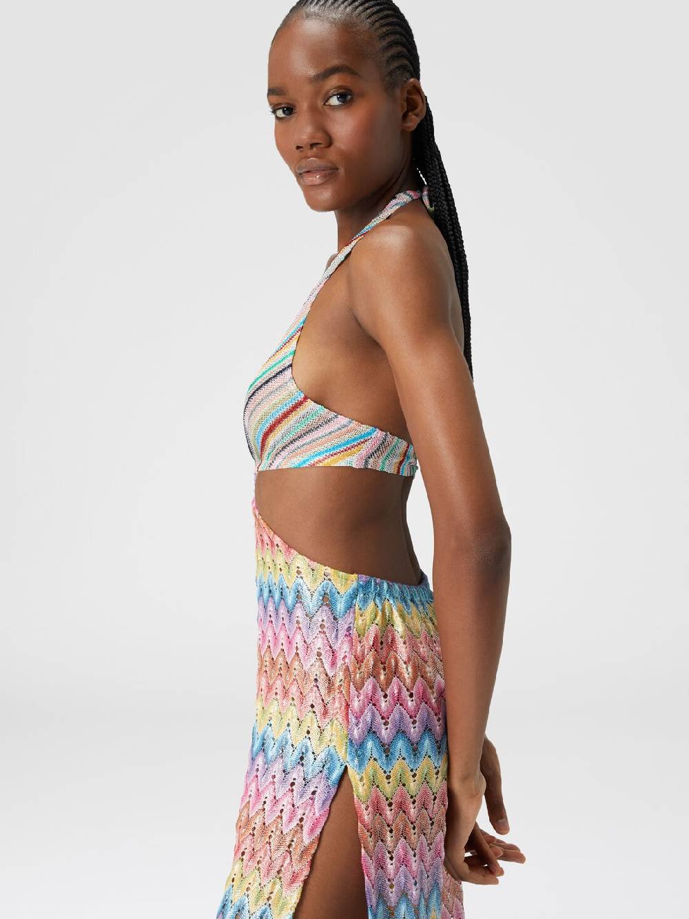 M Missoni Tuta patchwork in misto cotone con dettagli cut out 2025