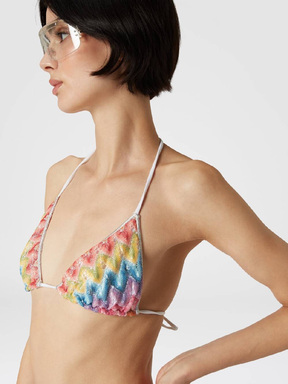 M Missoni Bikini in pizzo di misto cotone spalmato Italia