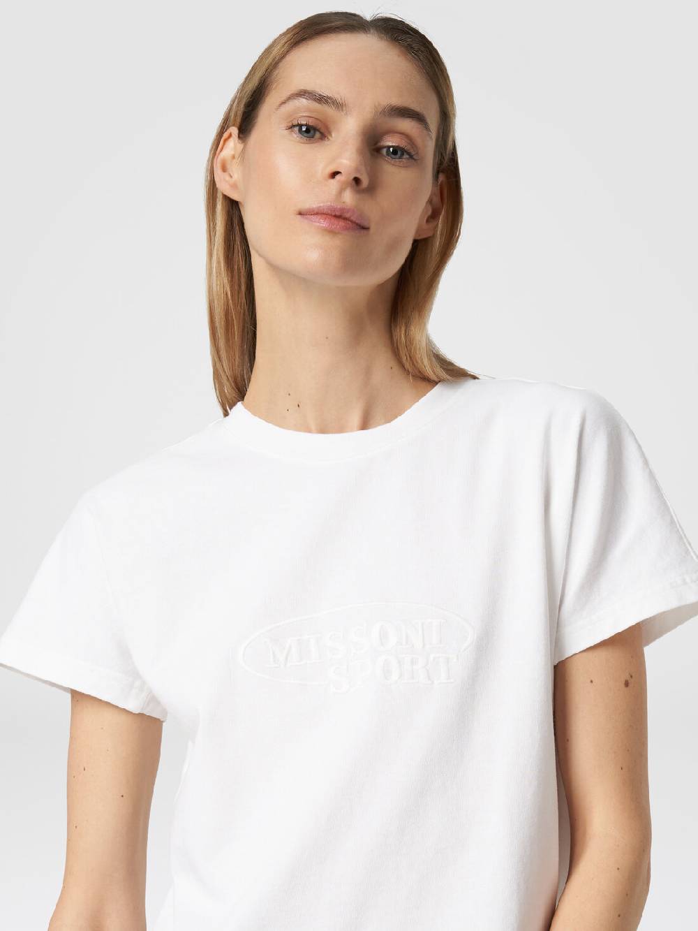 M Missoni T-shirt girocollo in cotone con logo Qualità