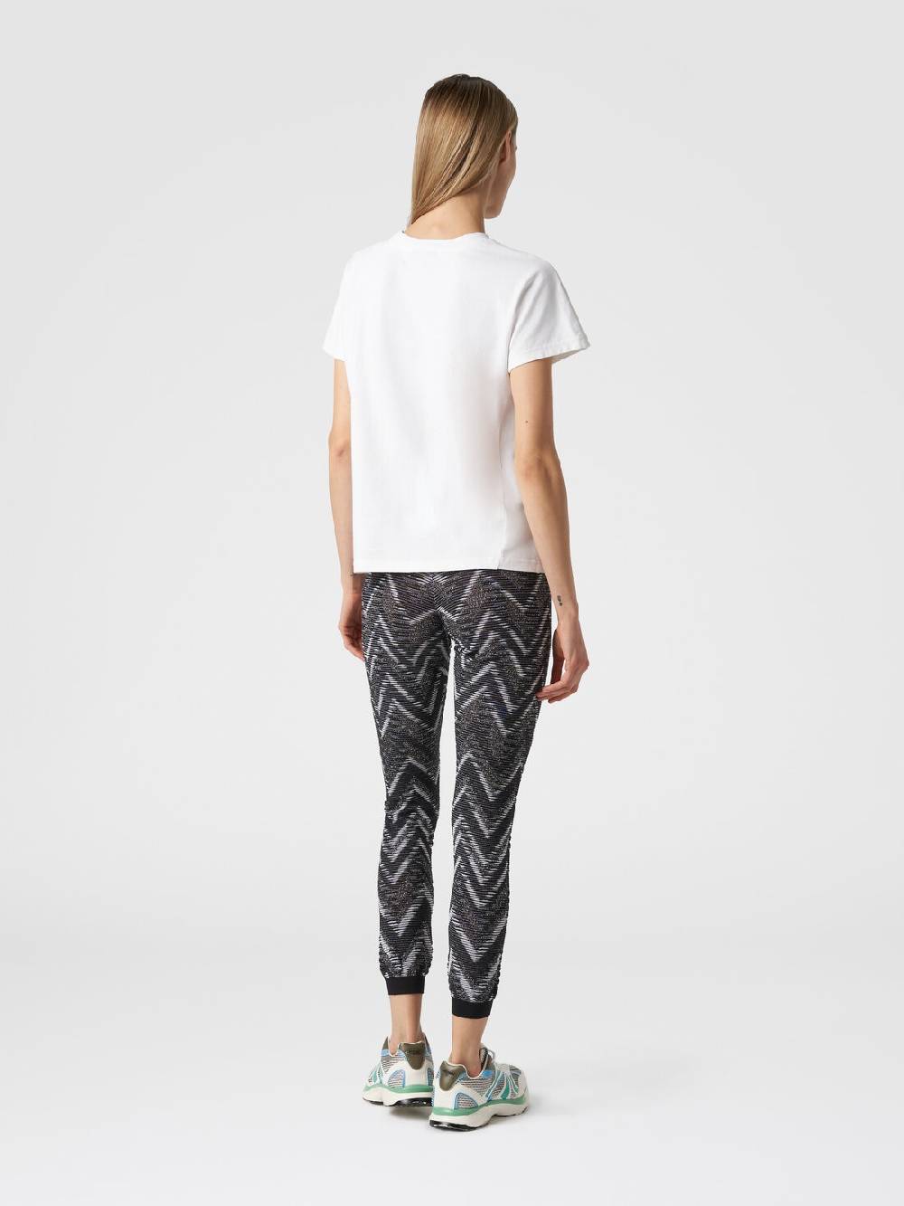 M Missoni Leggings in maglia con lurex e logo Vendita
