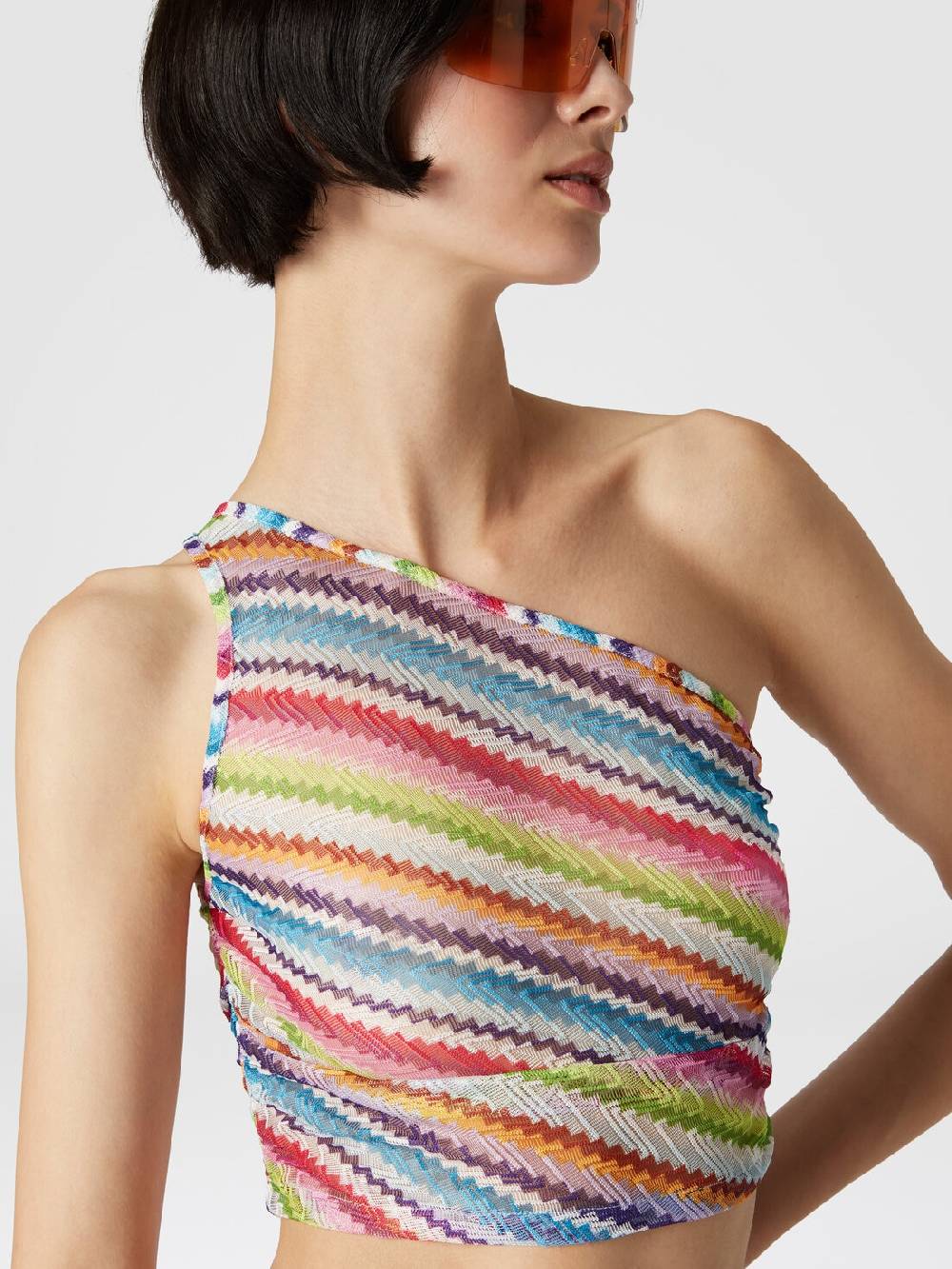 M Missoni Crop top monospalla con arricciatura laterale I Più Venduti
