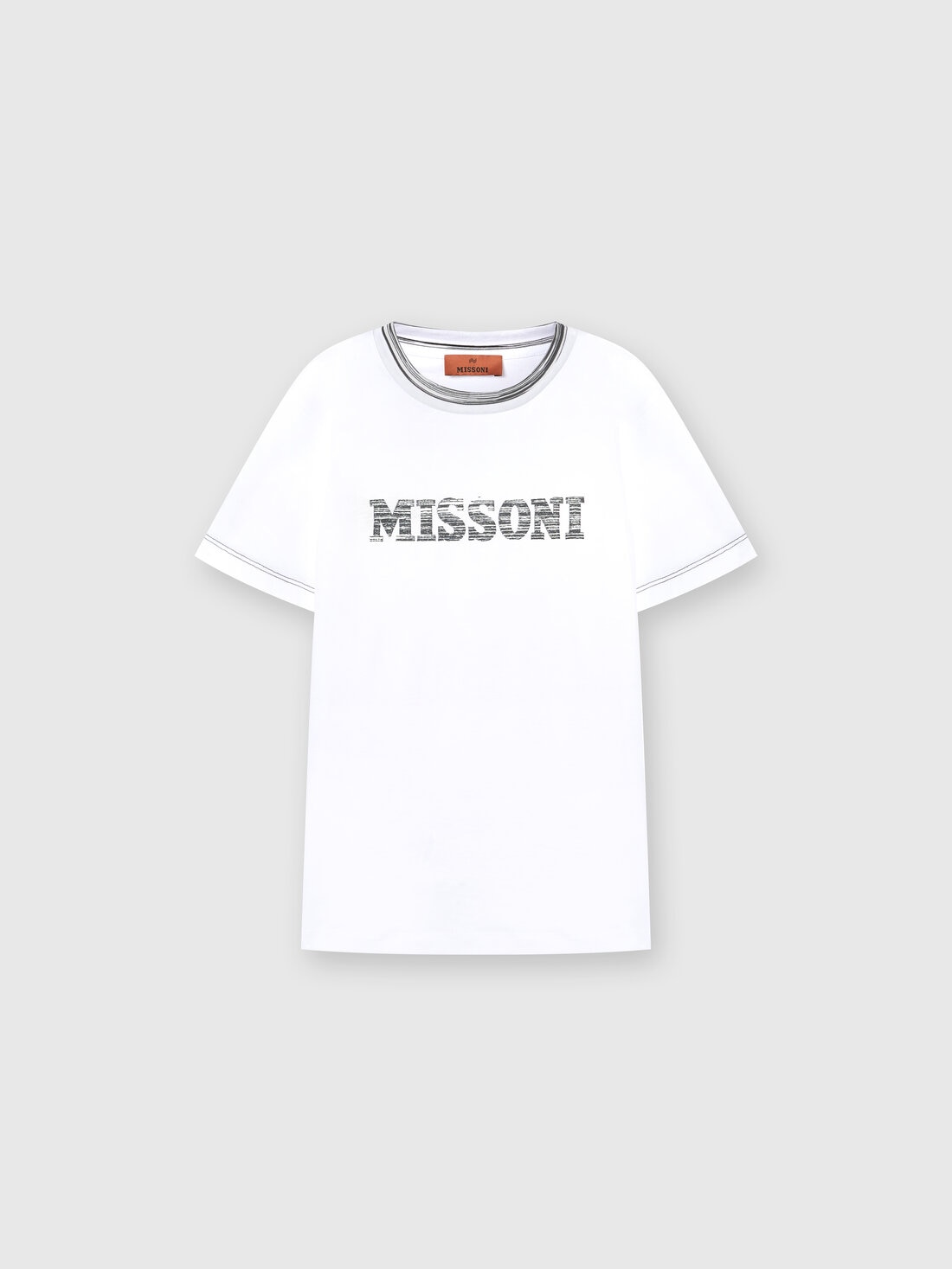 M Missoni T-shirt in jersey di cotone con logo In Linea