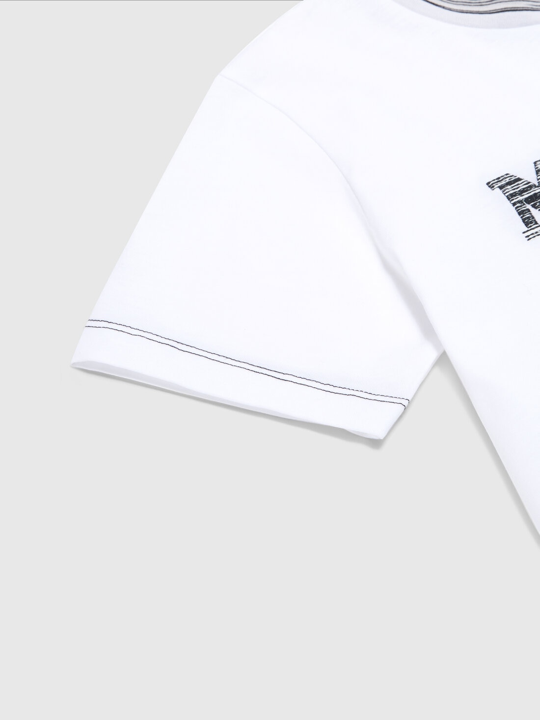M Missoni T-shirt in jersey di cotone con logo In Linea