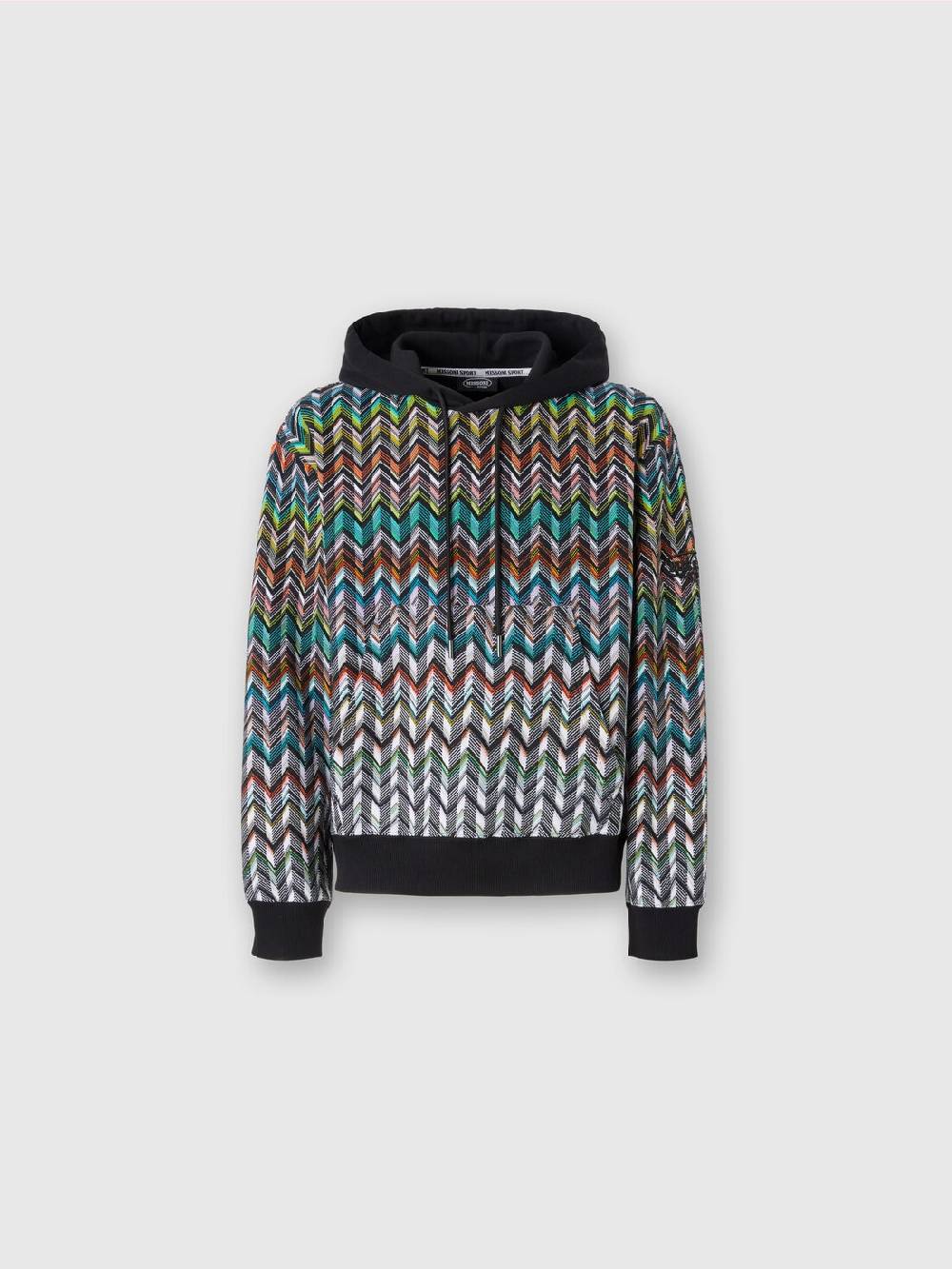 M Missoni Felpa con cappuccio in maglia zig zag 50% di sconto per tempo limitato