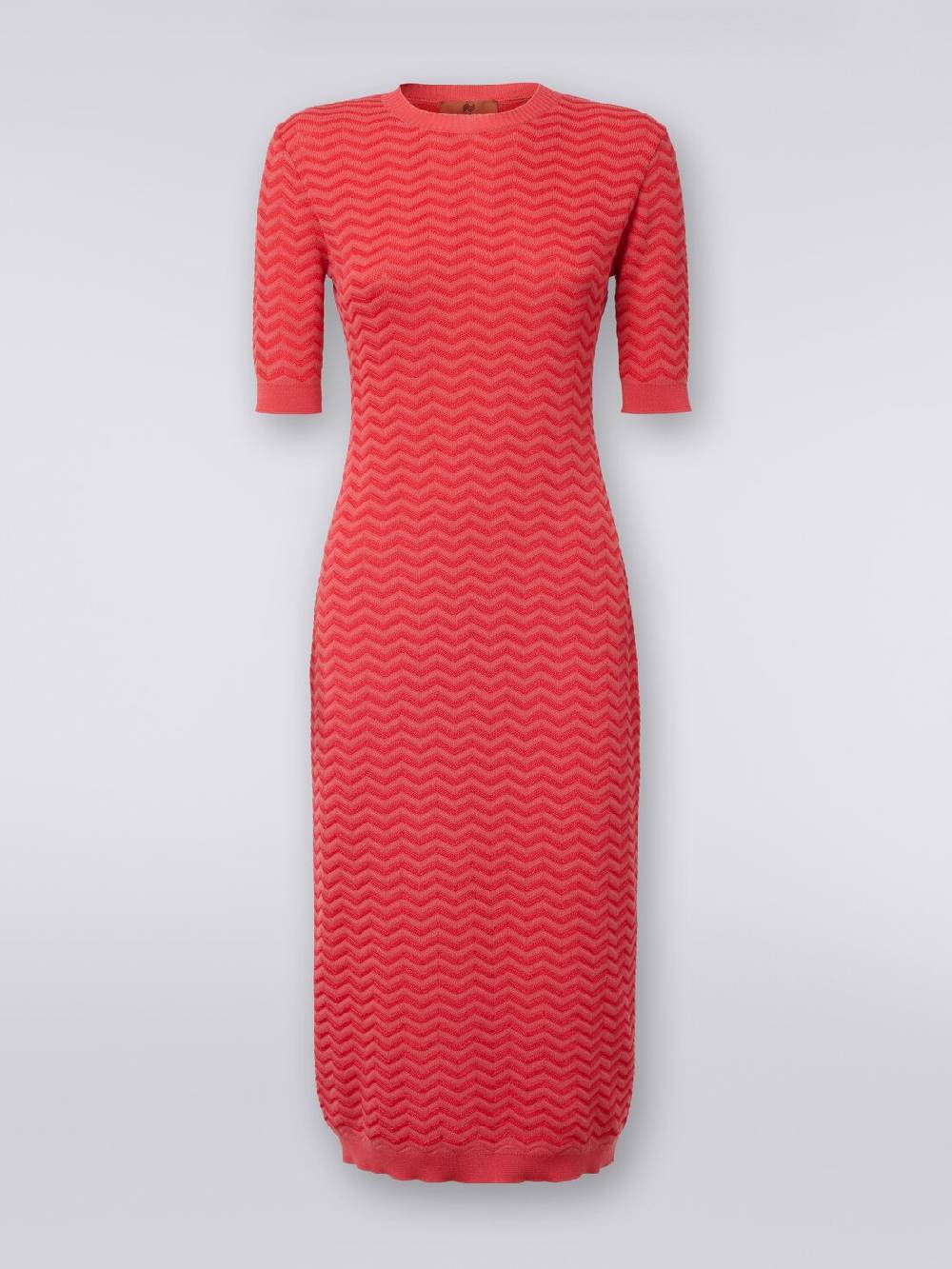 M Missoni Abito longuette girocollo in maglia chevron Moda