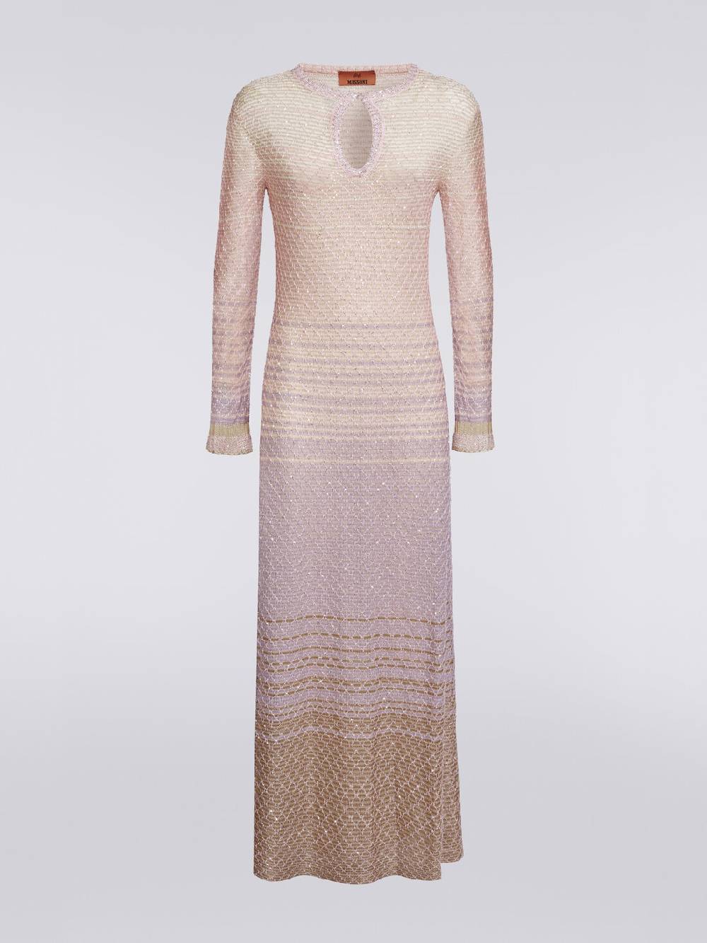 M Missoni Abito lungo in maglia dégradé con paillettes 2025