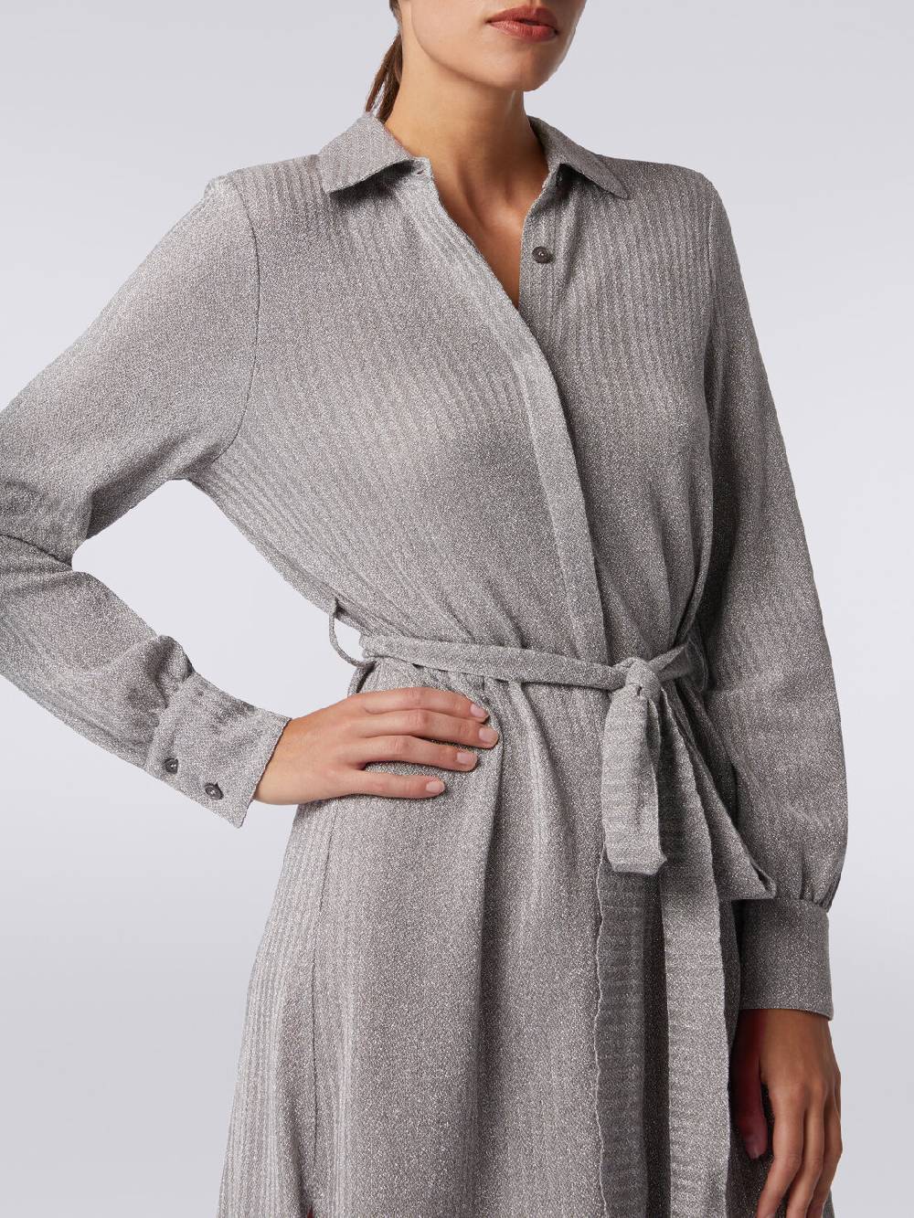 M Missoni Abito in cotone e viscosa lamé Sconto