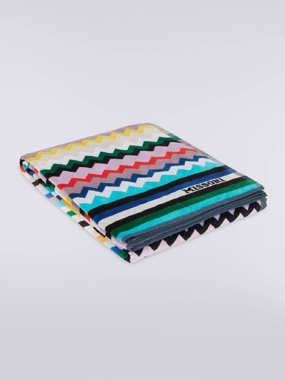 M Missoni Telo mare 100x180 cm Carlie in spugna di cotone chevron Pezzi Unici