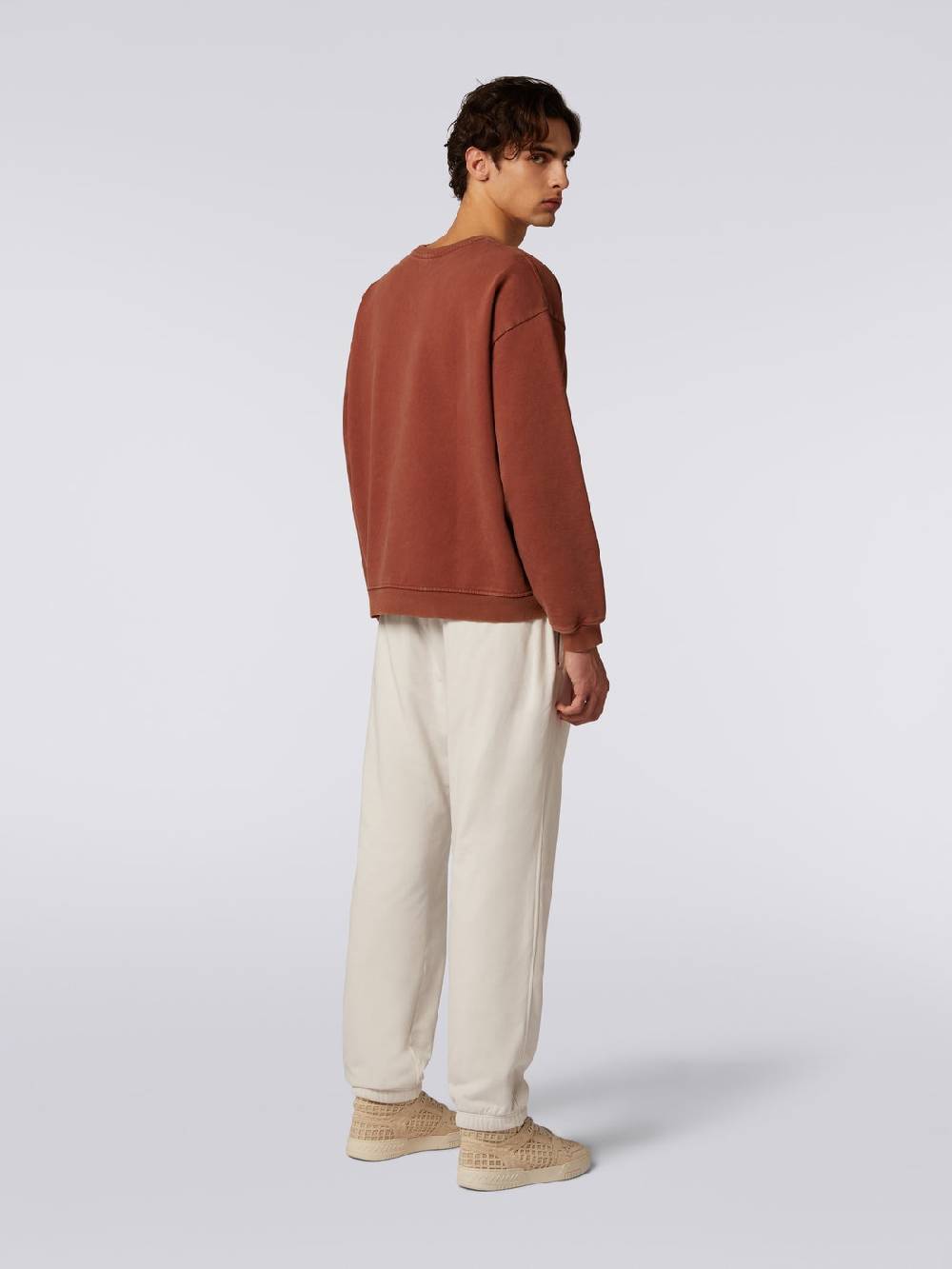 M Missoni Pullover girocollo in felpa di cotone con inserto in maglia Shopping Online