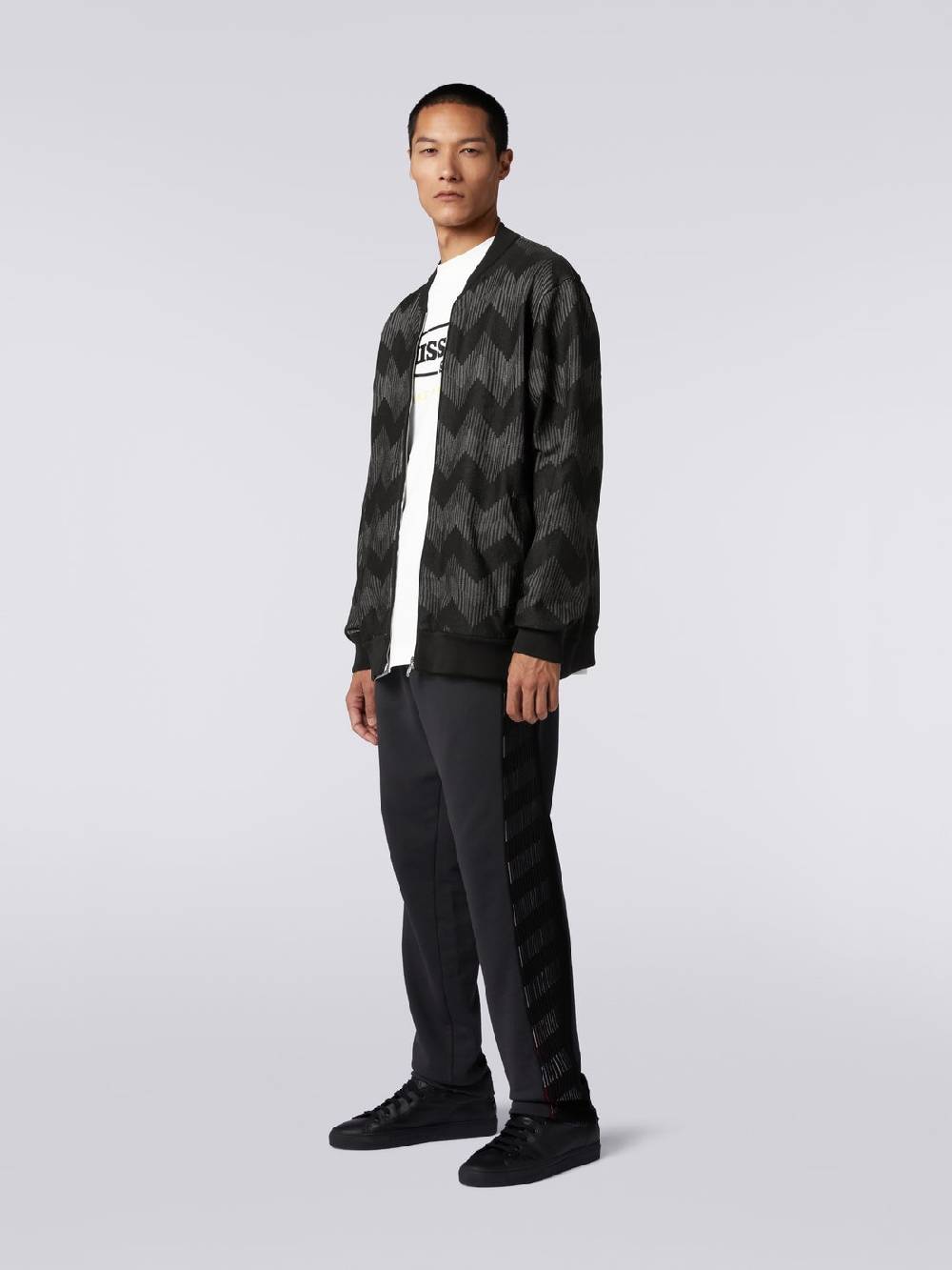 M Missoni Bomber in misto cotone zig zag in collaborazione con Mike Maignan Affare Del Giorno