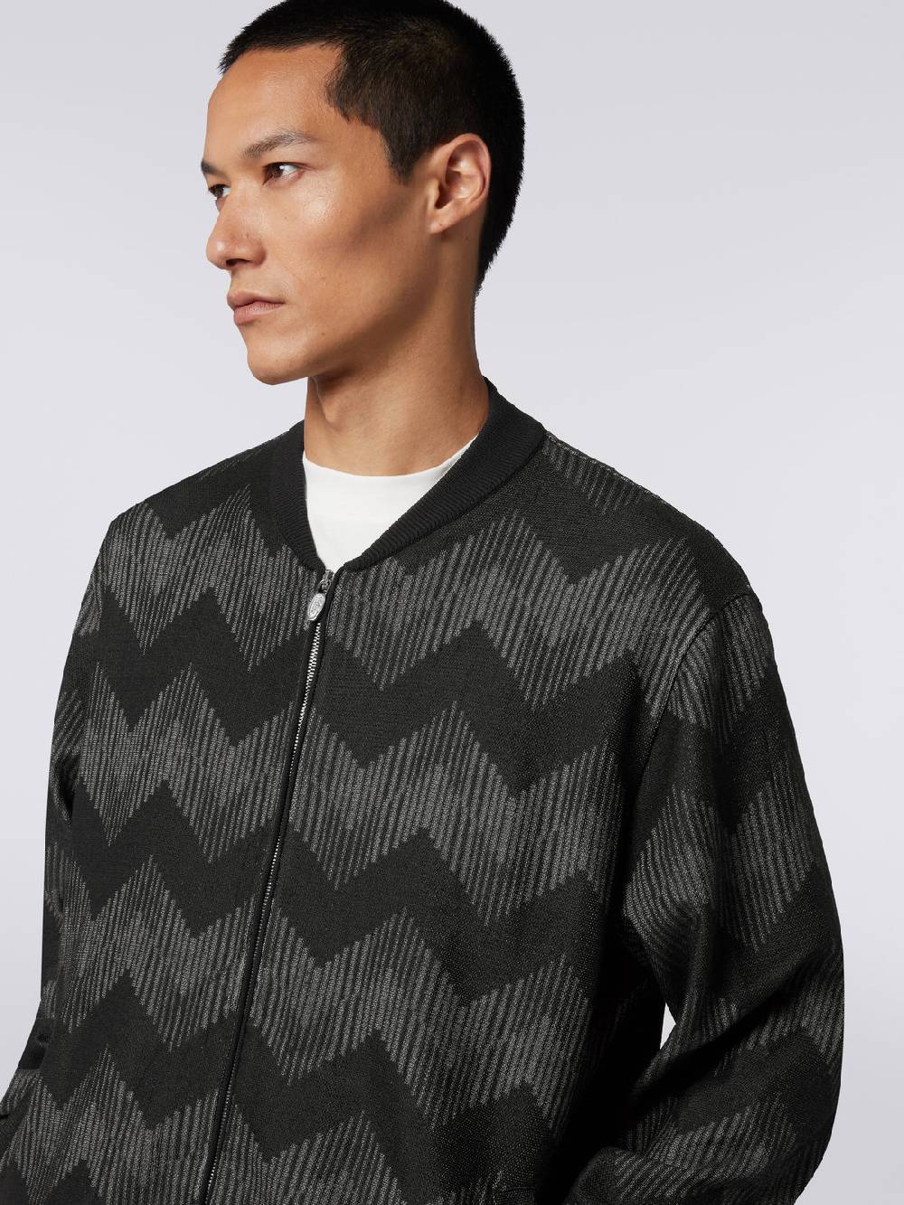 M Missoni Bomber in misto cotone zig zag in collaborazione con Mike Maignan Affare Del Giorno