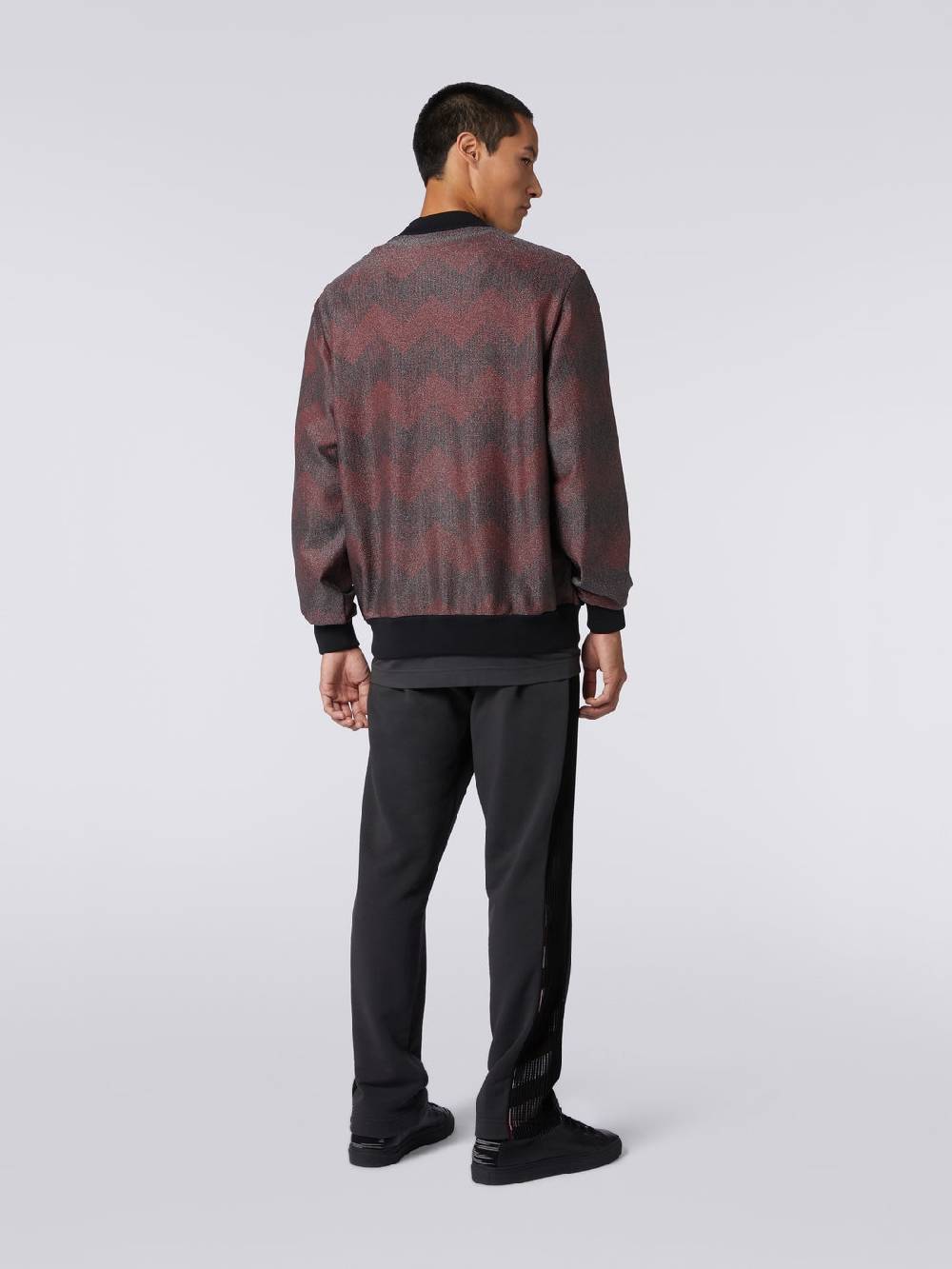 M Missoni Bomber in misto cotone zig zag in collaborazione con Mike Maignan Prezzo Ridotto