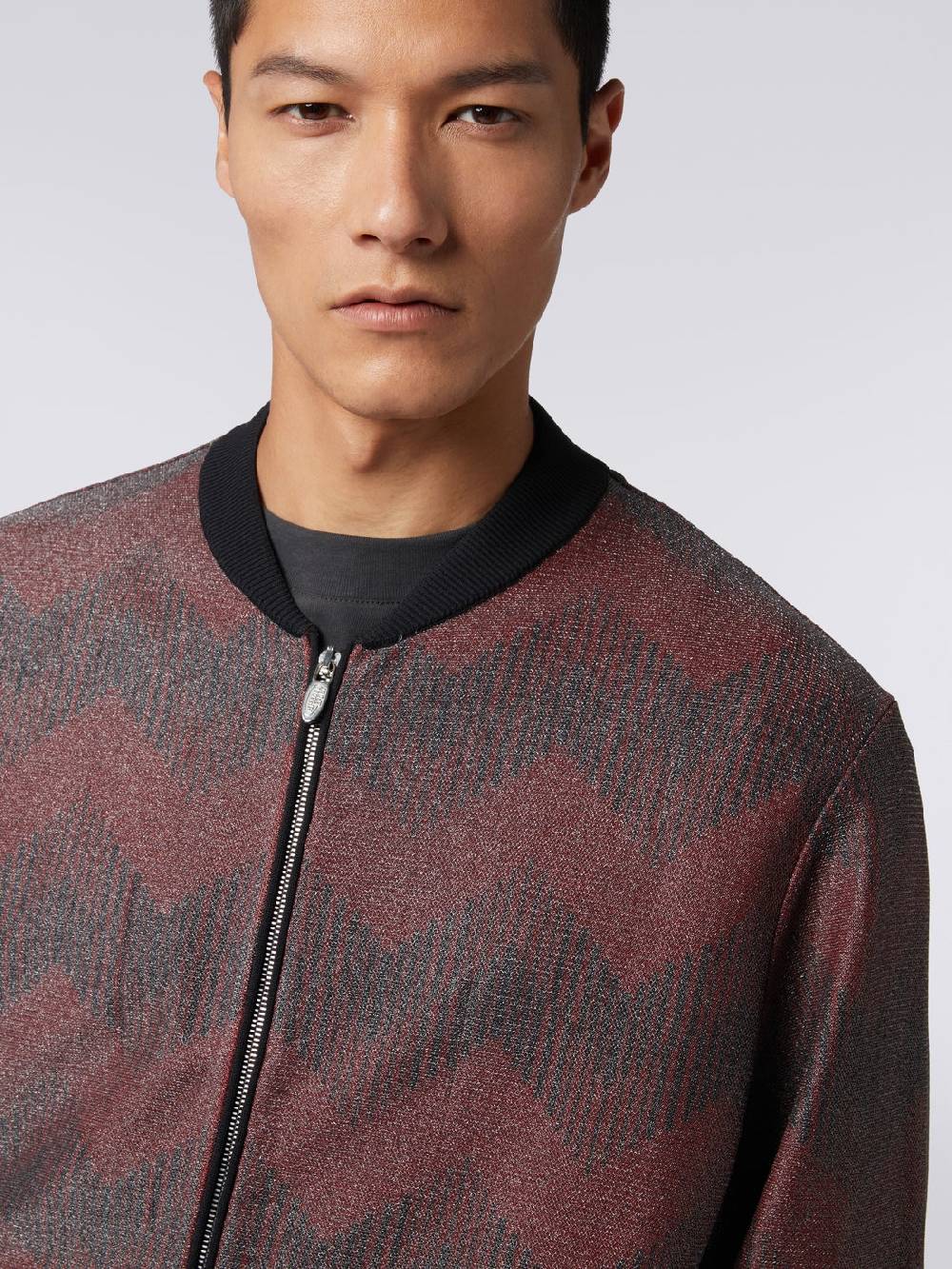 M Missoni Bomber in misto cotone zig zag in collaborazione con Mike Maignan Prezzo Ridotto