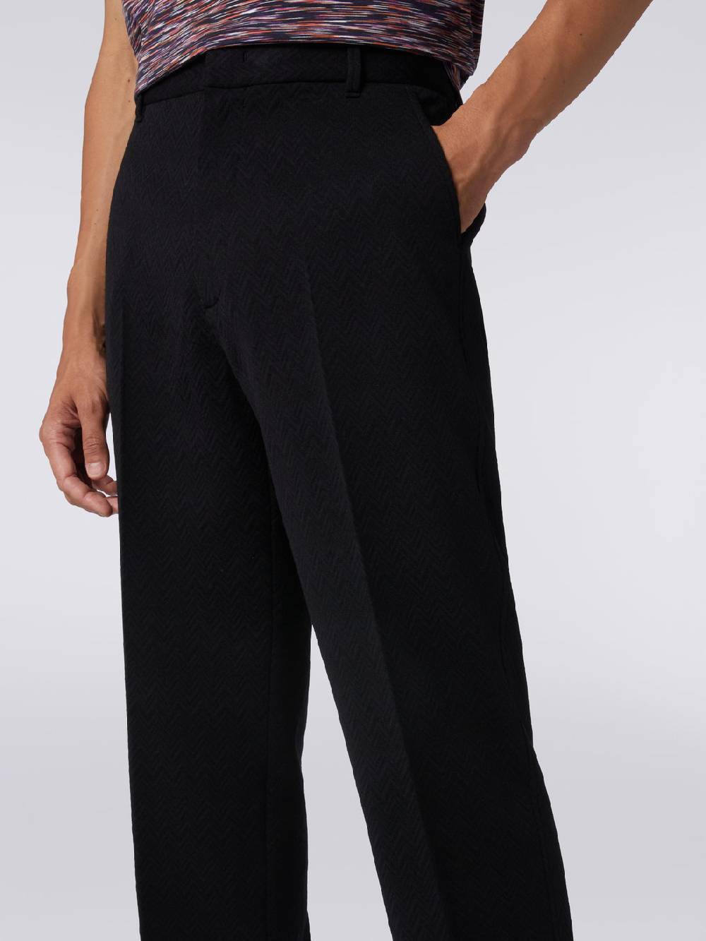 M Missoni Pantaloni in misto lana chevron Sottocosto