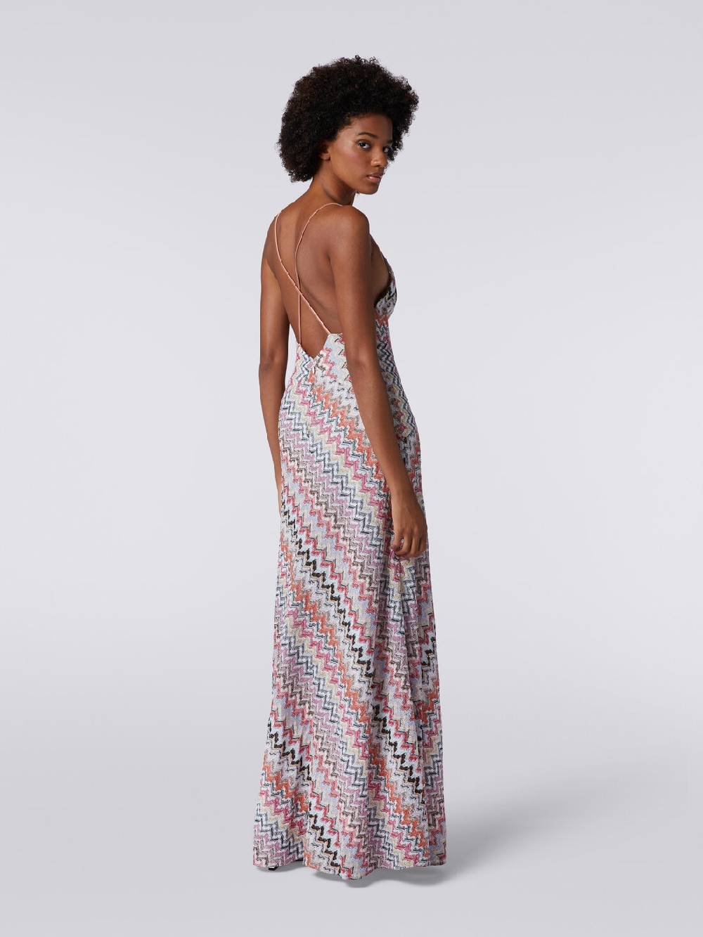 M Missoni Abito lungo in misto viscosa patchwork con lurex Vendite Flash