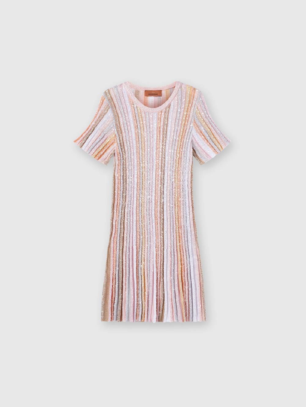 M Missoni Abito a maniche corte in maglia di viscosa plissée Italia