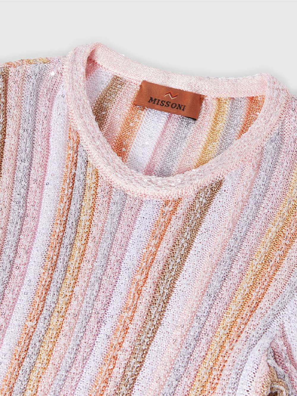 M Missoni Abito a maniche corte in maglia di viscosa plissée Italia