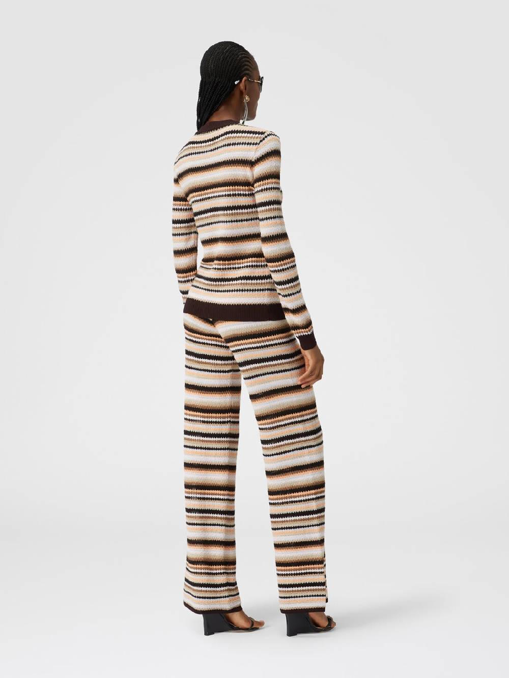 M Missoni Cardigan in cotone e viscosa a righe con profili a contrasto Comprane uno, ottenene uno gratis