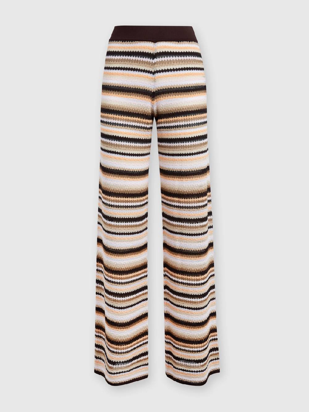 M Missoni Pantaloni dritti in maglia rigata di cotone e viscosa Offerte giornaliere