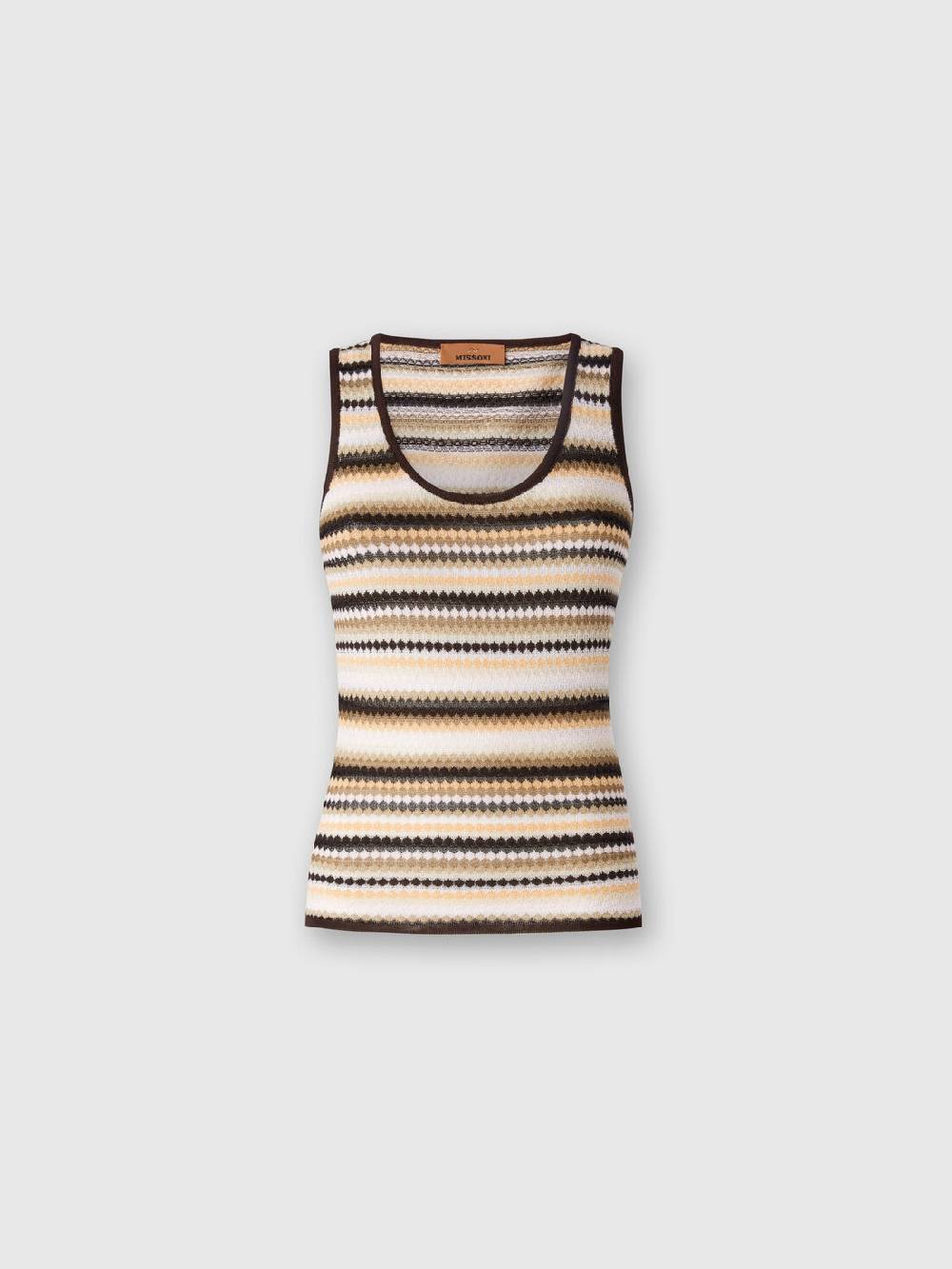 M Missoni Canottiera rigata in cotone e viscosa Offerte speciali