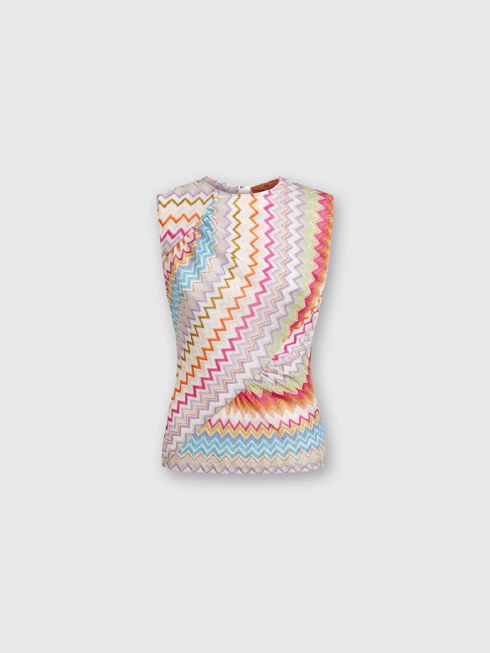 M Missoni Top in viscosa zig zag lamé con arricciature Enormi risparmi