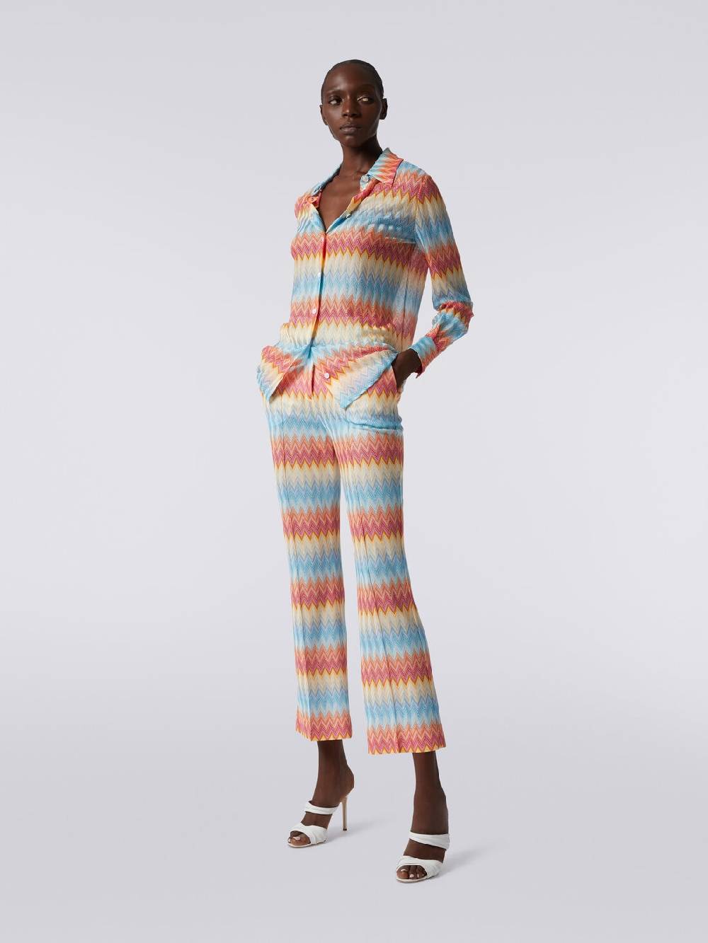 M Missoni Pantaloni capri in viscosa chevron Prezzo basso