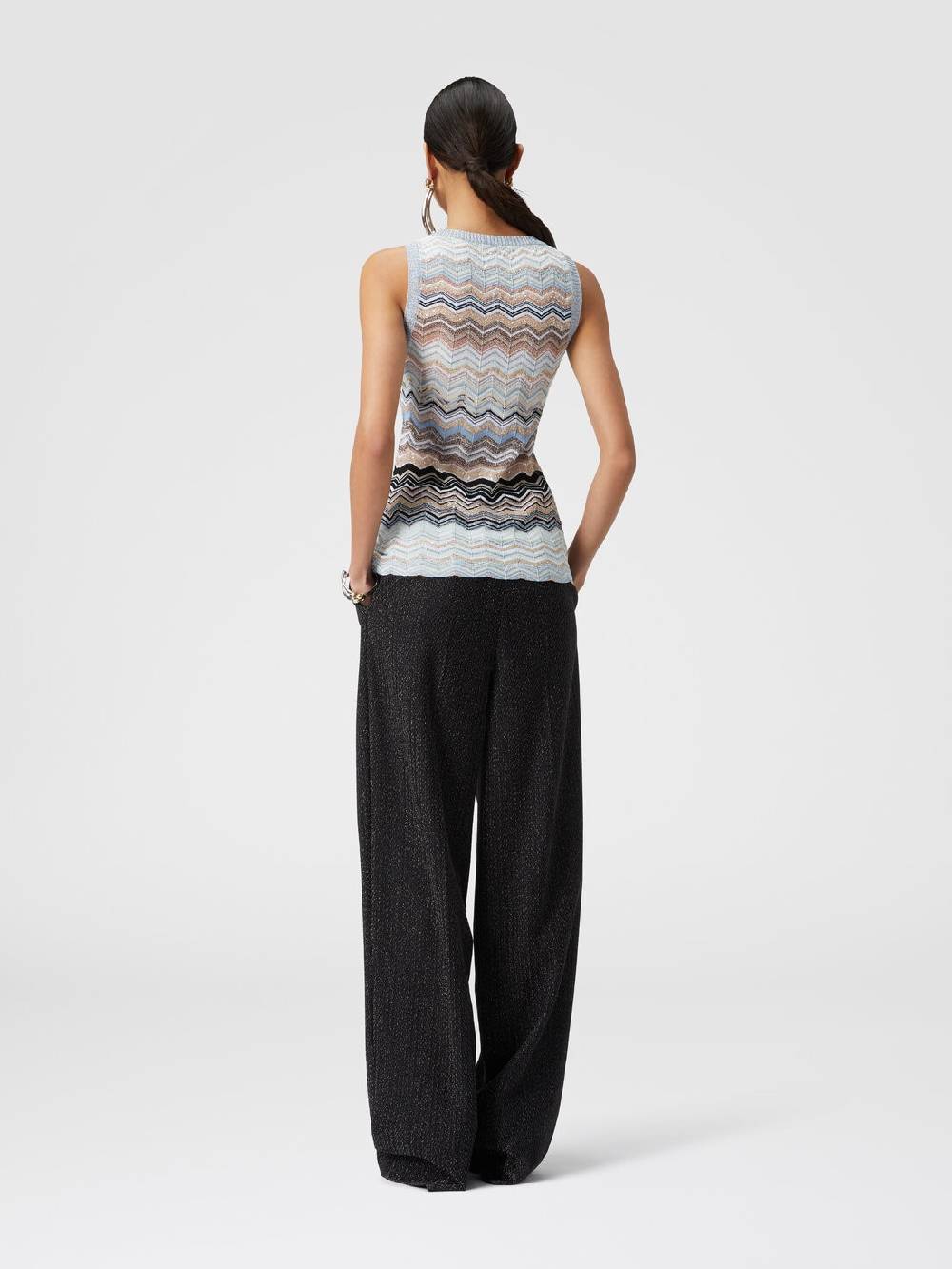 M Missoni Top in maglia chevron lamé con paillettes Super Saving Price