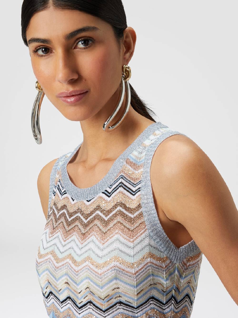 M Missoni Top in maglia chevron lamé con paillettes Super Saving Price