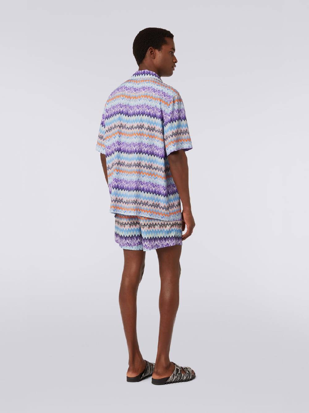 M Missoni Camicia a maniche corte modello bowling in viscosa chevron Latest stili