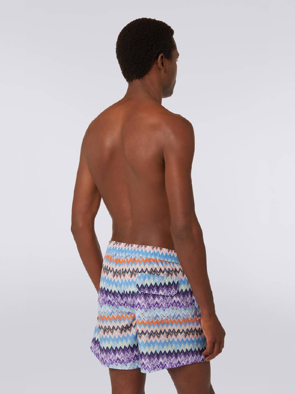 M Missoni Boxer mare in tessuto tecnico stampa chevron Ultimi due giorni