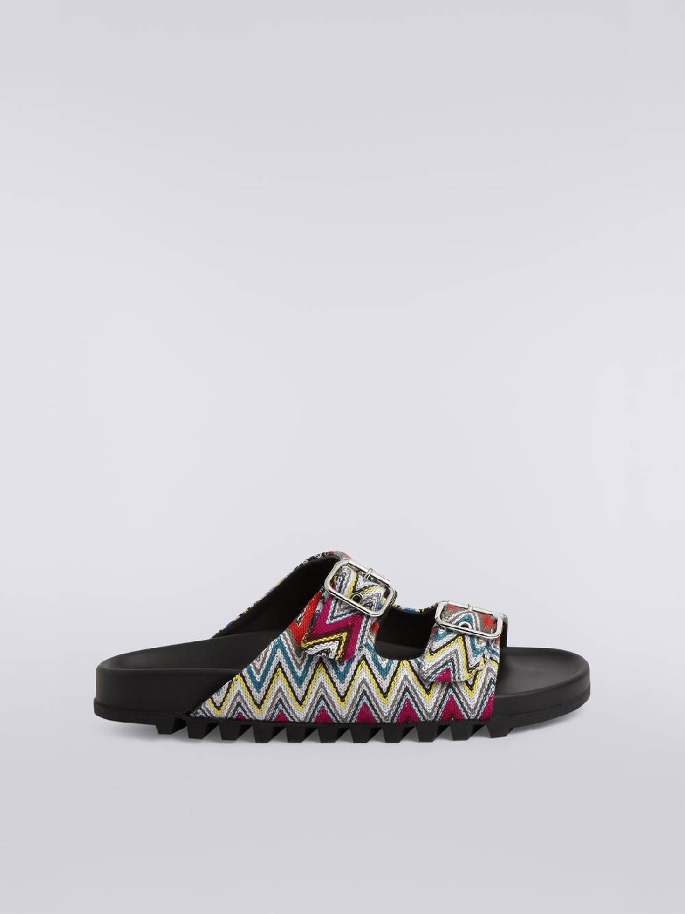 M Missoni Sandali con doppia fascia in tessuto fiammato Promozione temporanea