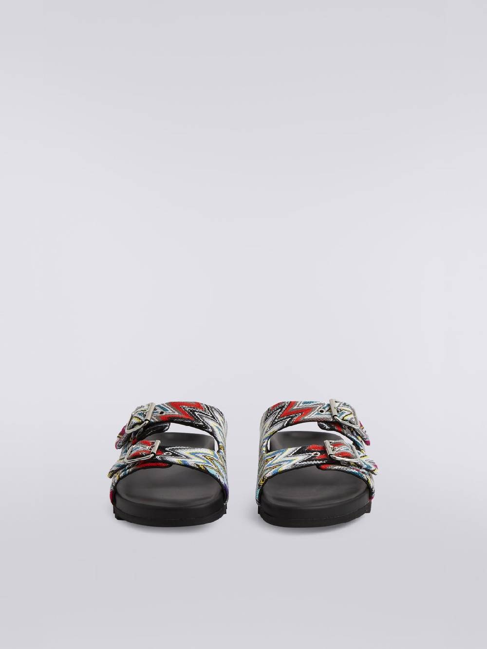 M Missoni Sandali con doppia fascia in tessuto fiammato Promozione temporanea
