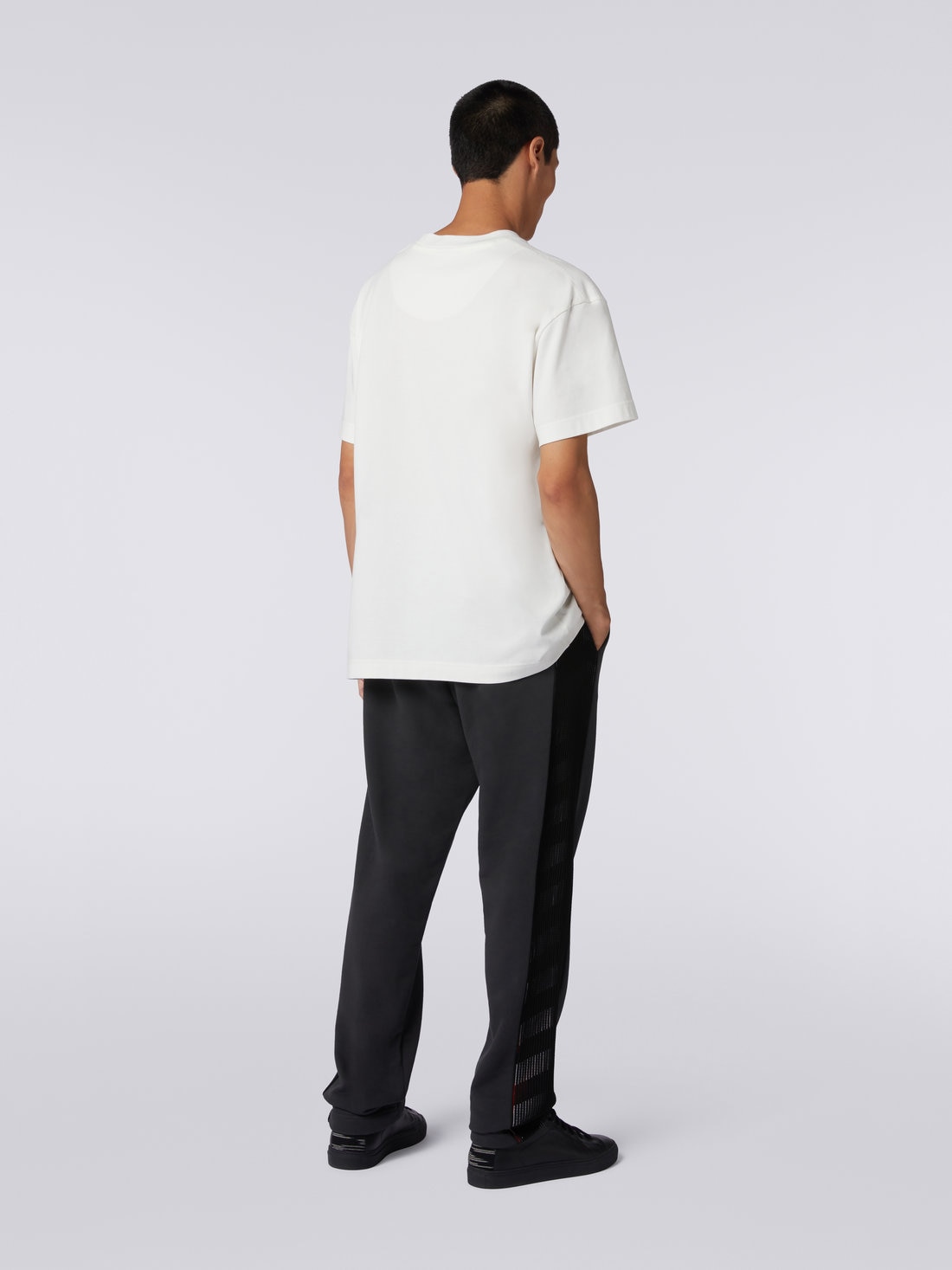 M Missoni Pantaloni sportivi in cotone con inserto in maglia in collaborazione con Mike Maignan Fino al 60% di sconto