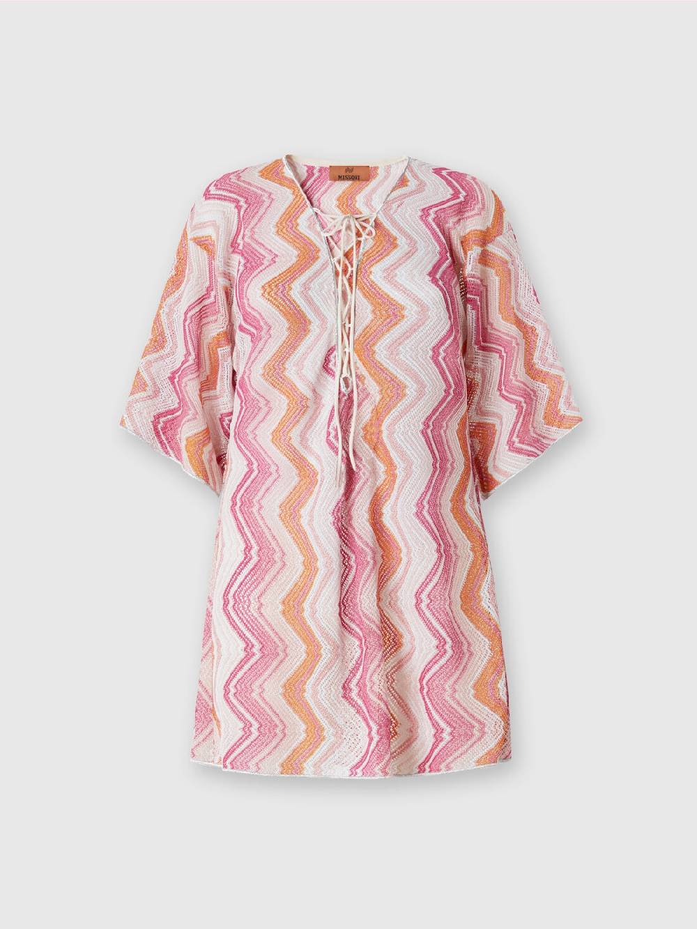 M Missoni Caftano copricostume corto con allacciatura intrecciata Fino al 55% di sconto