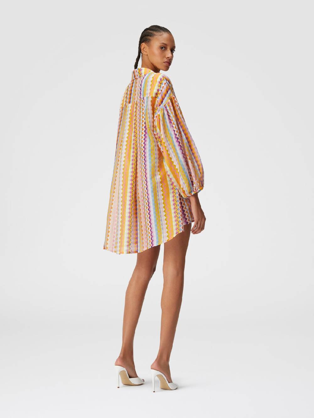 M Missoni Blusa oversize in seta e cotone stampa zig zag Discount Store per i nuovi prodotti