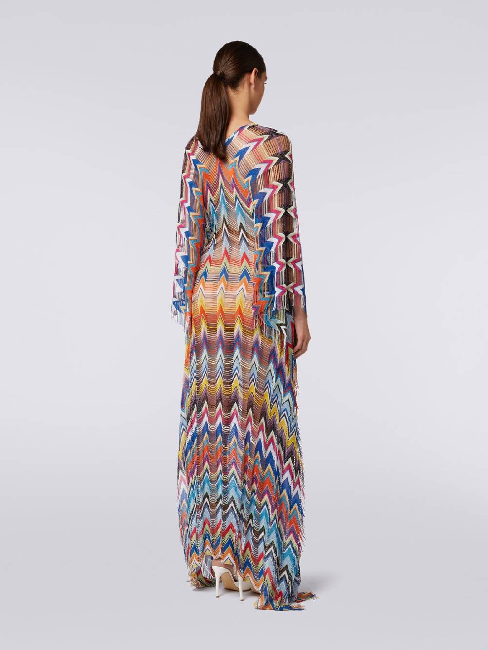 M Missoni Caftano copricostume lungo con frange e lurex Enormi sconti