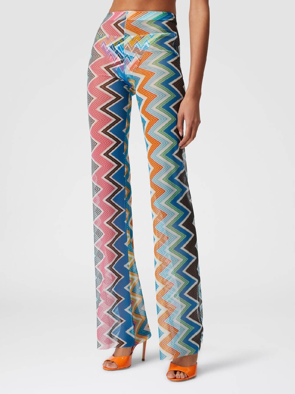 M Missoni Pantaloni copricostume in tulle stampa zig zag Trasporto libero internazionale